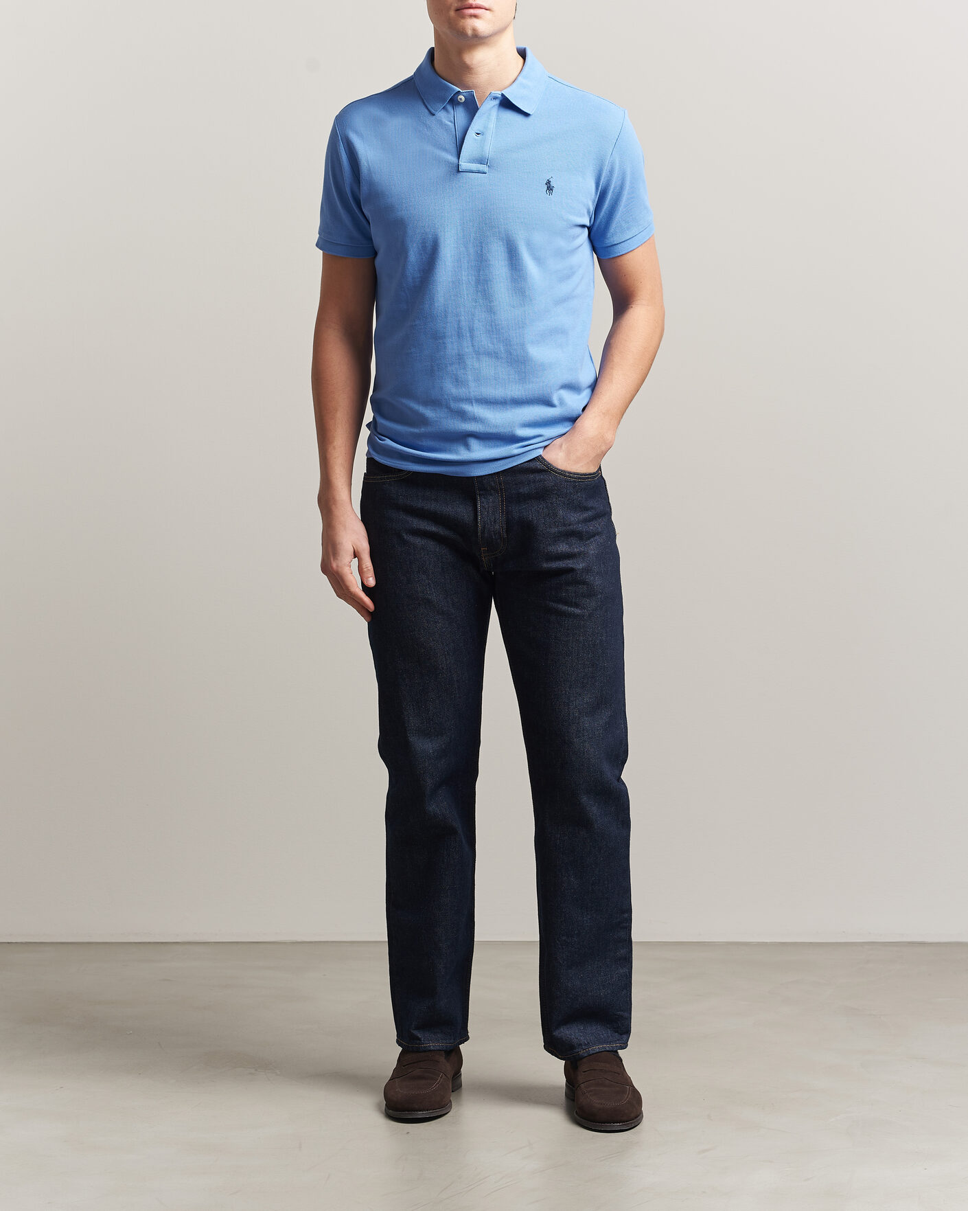 Herren | Poloshirts | Polo Ralph Lauren | Slim Fit Polo Harbour Island Blue