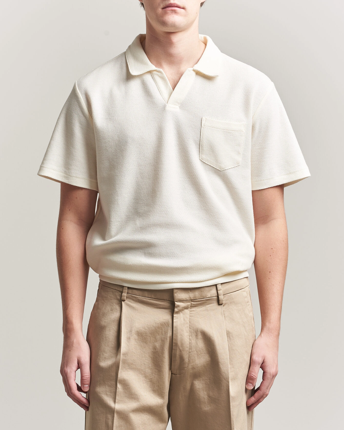 Herren | Poloshirts | Polo Ralph Lauren | Knitted Polo Pale Cream