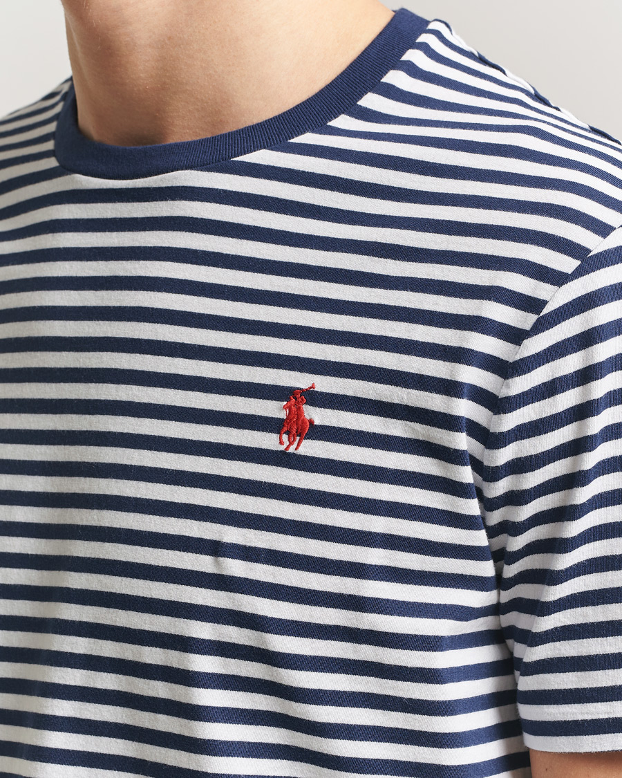 Herren | T-Shirts | Polo Ralph Lauren | Crew Neck Striped T-Shirt Newport Navy/White