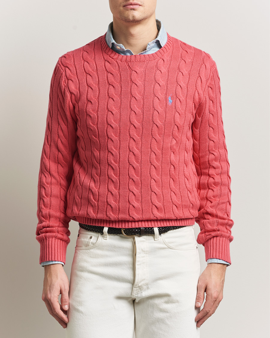 Herren | Pullover | Polo Ralph Lauren | Cotton Cable Pullover Pale Red