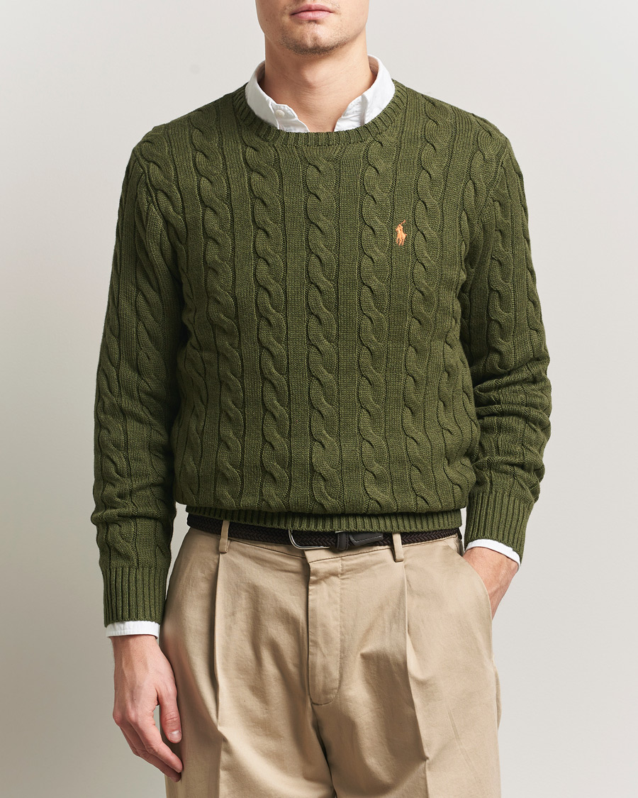 Herren | Pullover | Polo Ralph Lauren | Cotton Cable Pullover Garden Trail Heather