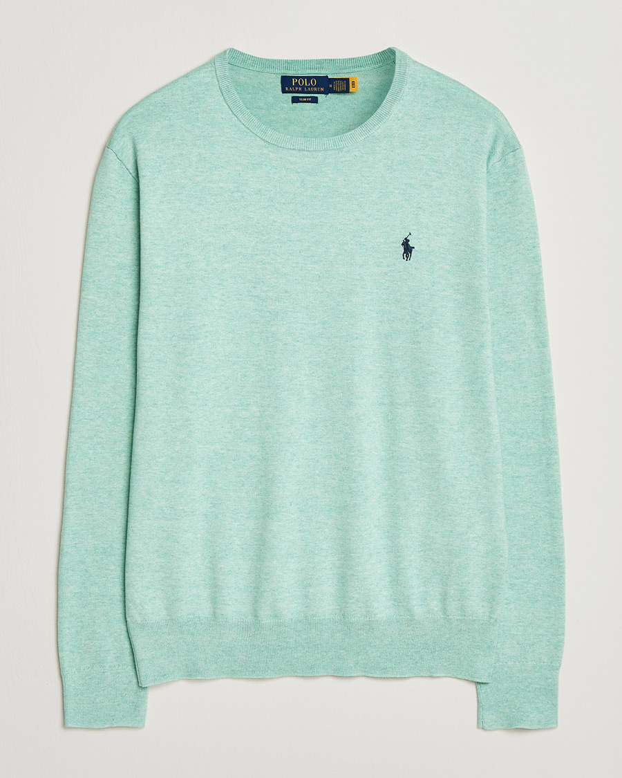 Herren | Pullover | Polo Ralph Lauren | Cotton Crew Neck Sweater Green Heather