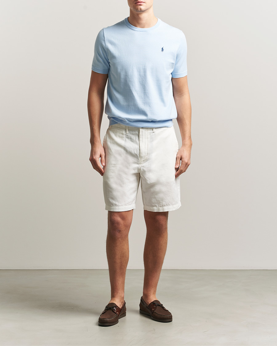 Herren | T-Shirts | Polo Ralph Lauren | Knitted Short Sleeve T-Shirt Office Blue