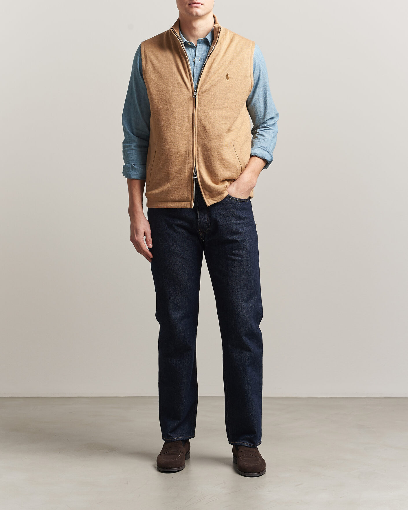 Herren | Pullover | Polo Ralph Lauren | Wool Blend Vest Camel Combo