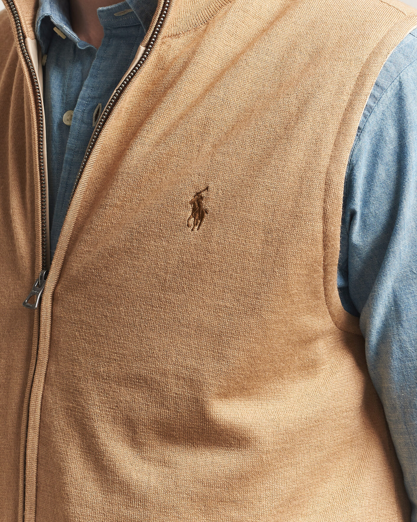 Herren | Pullover | Polo Ralph Lauren | Wool Blend Vest Camel Combo
