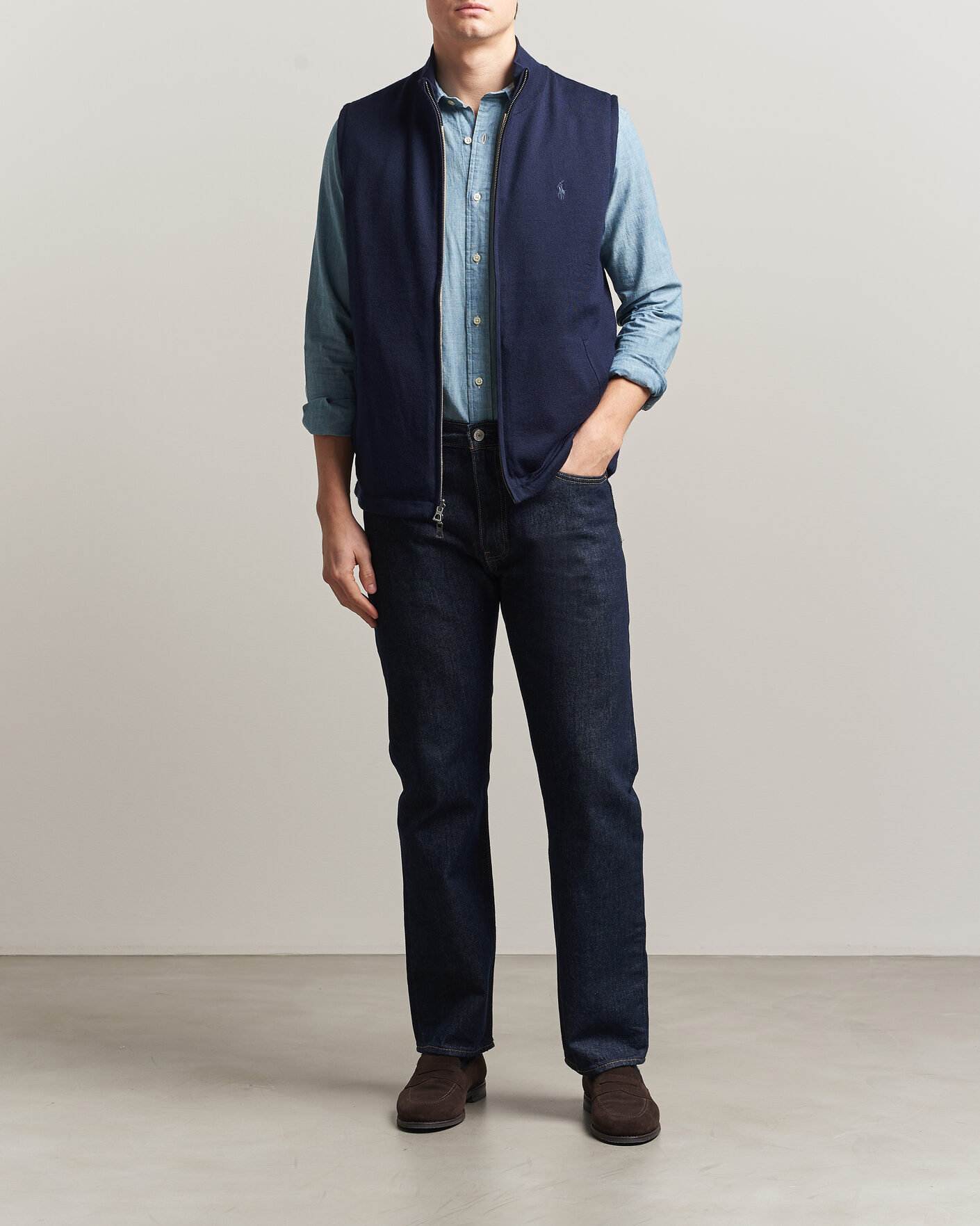 Herren | Pullover | Polo Ralph Lauren | Wool Blend Vest Navy Combo