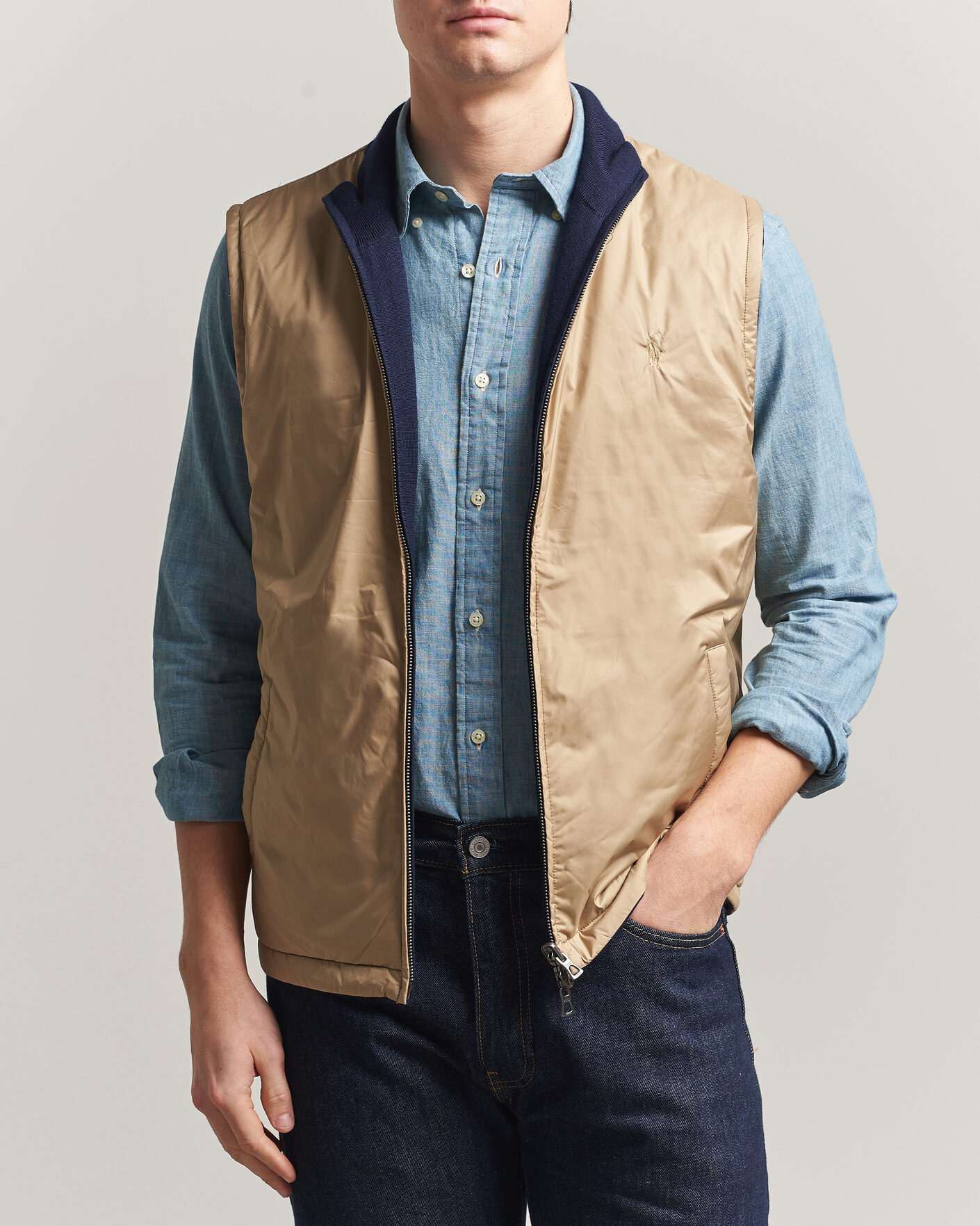 Herren | Pullover | Polo Ralph Lauren | Wool Blend Vest Navy Combo