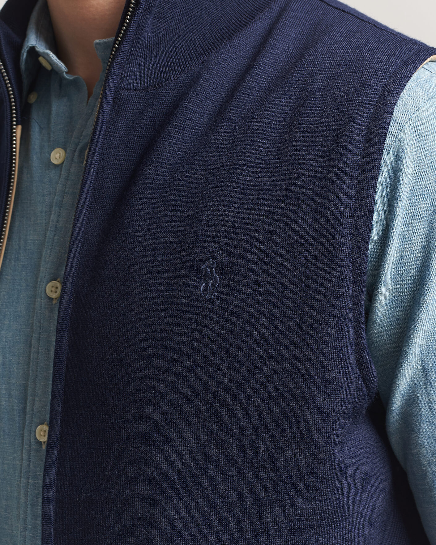 Herren | Pullover | Polo Ralph Lauren | Wool Blend Vest Navy Combo