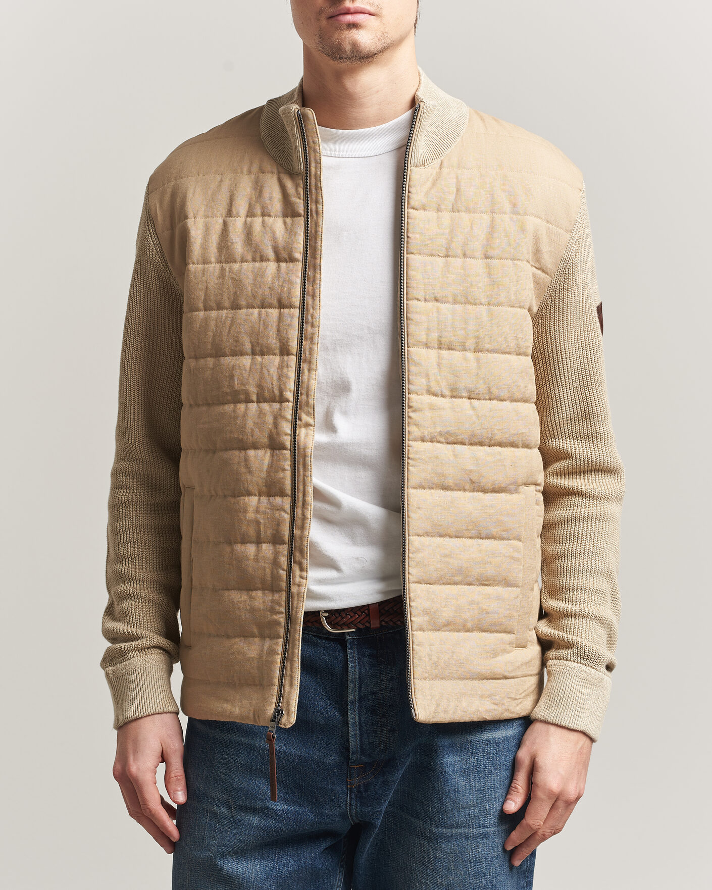 Herren | Jacken | Polo Ralph Lauren | Linen Full Zip Sweater Coastal Beige