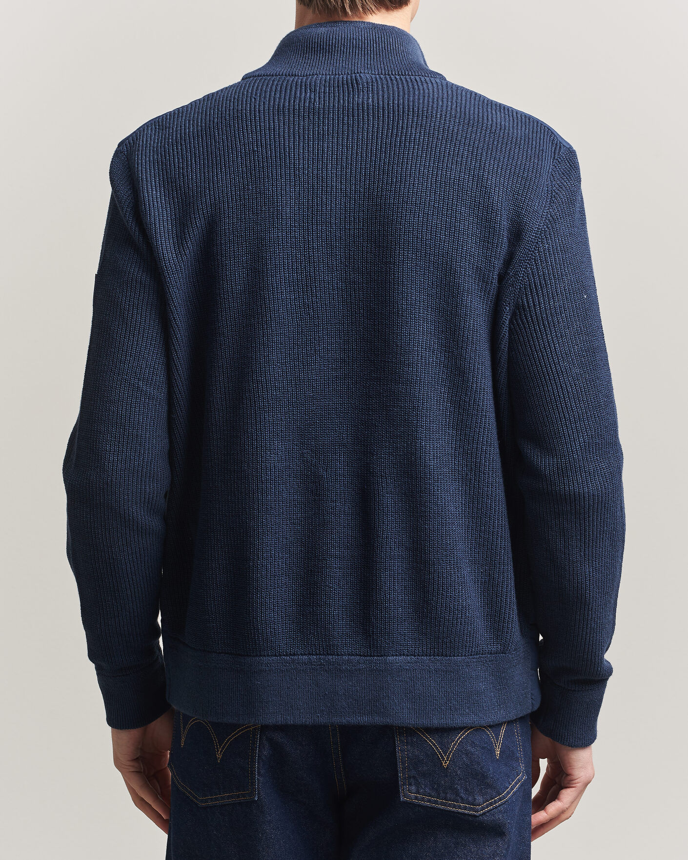 Herren | Pullover | Polo Ralph Lauren | Linen Full Zip Sweater Navy