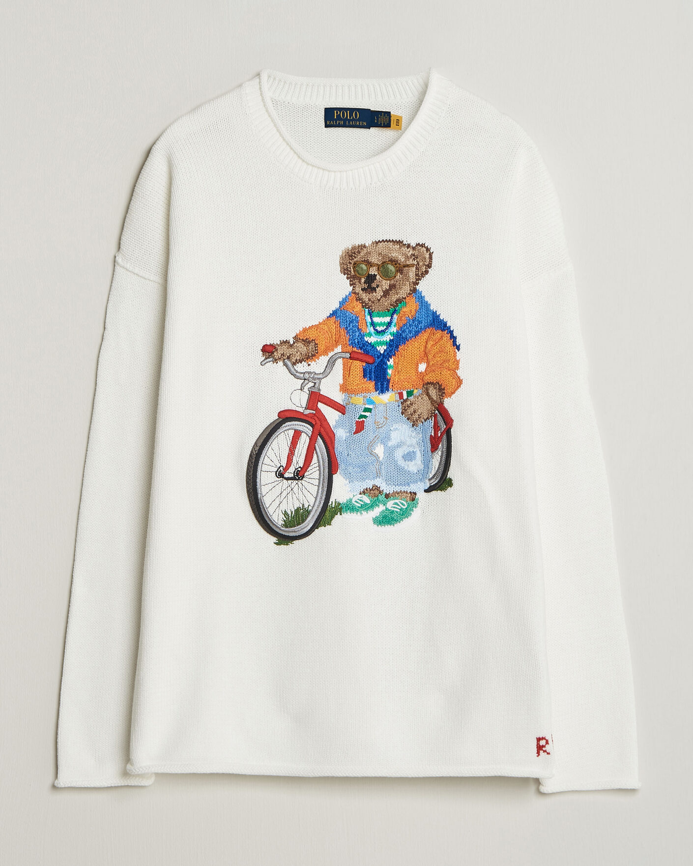 Herren | Pullover | Polo Ralph Lauren | Cotton Bear Sweater Deckwash White