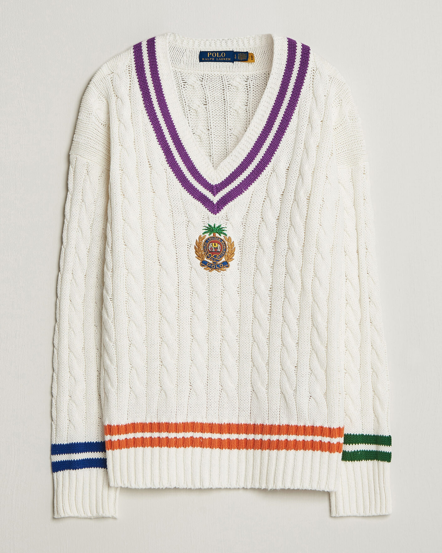 Herren | Pullover | Polo Ralph Lauren | Cotton Linen Blend Sweater Cream Combo