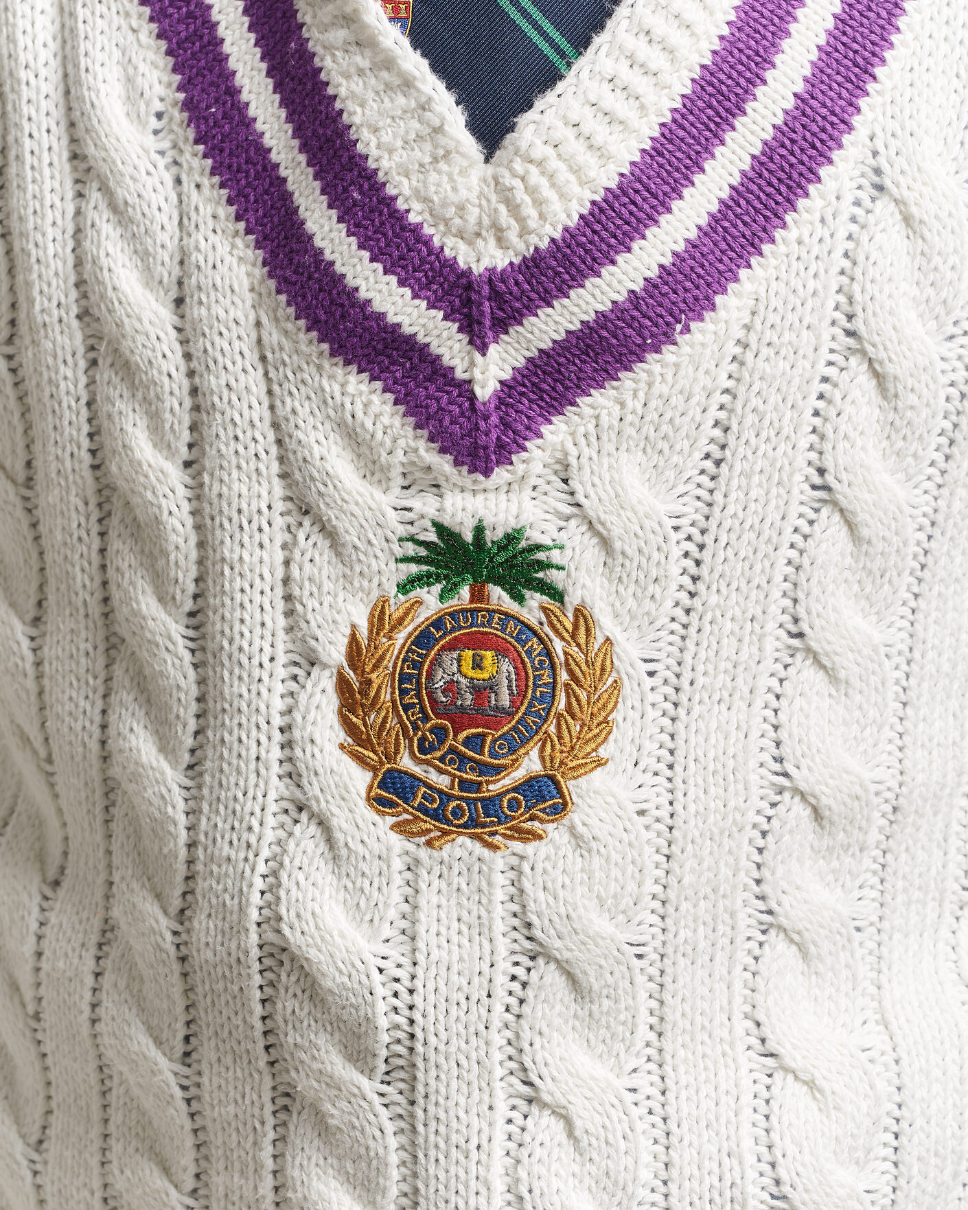 Herren | Pullover | Polo Ralph Lauren | Cotton Linen Blend Sweater Cream Combo