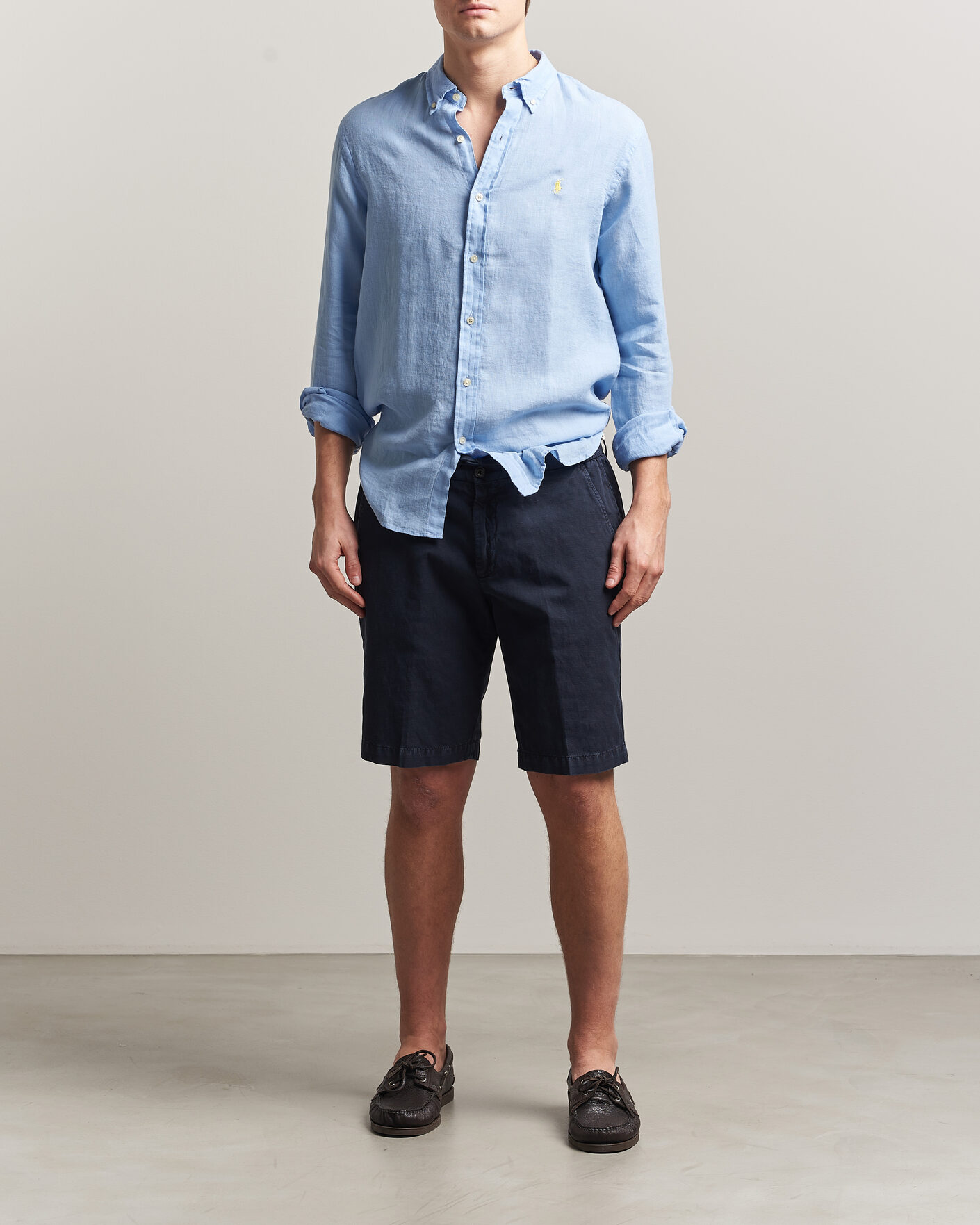 Herren | Hemden | Polo Ralph Lauren | Slim Fit Linen Shirt Austin Blue