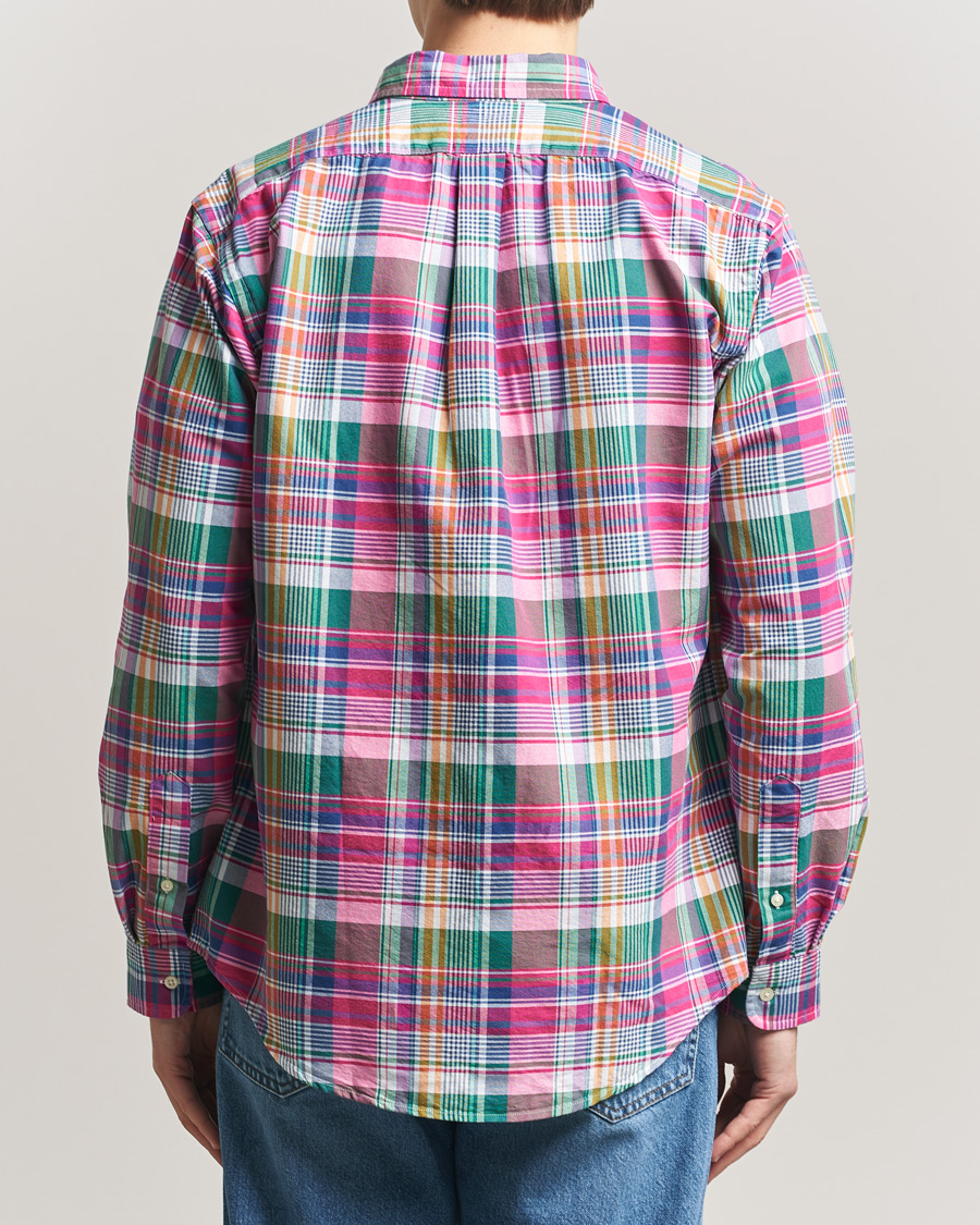 Herren | Hemden | Polo Ralph Lauren | Custom Fit Checked Oxford Shirt Pink/Blue Multi