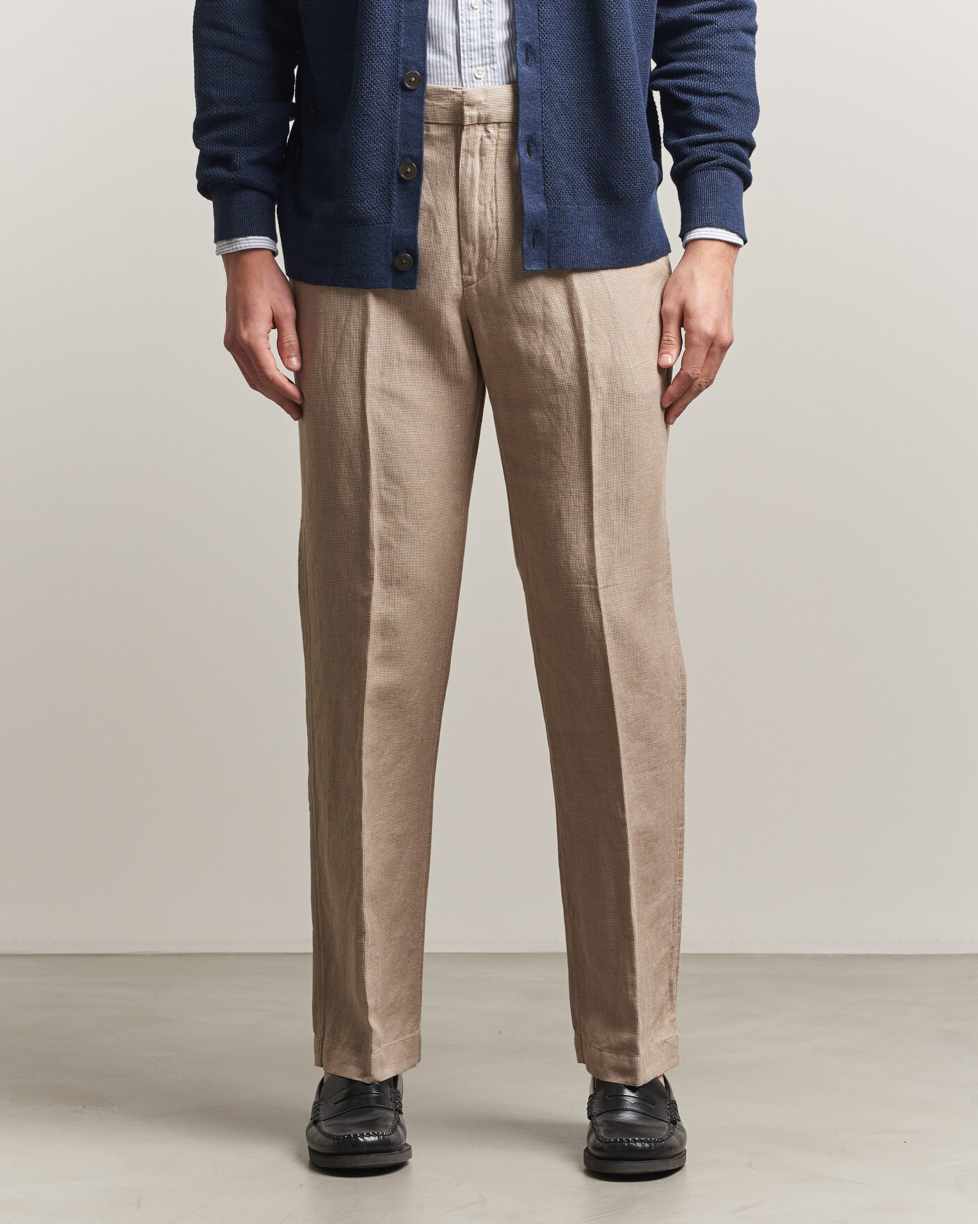 Herren | Hosen | Polo Ralph Lauren | Cotton Linen Pants Madison Tan Stone Grey