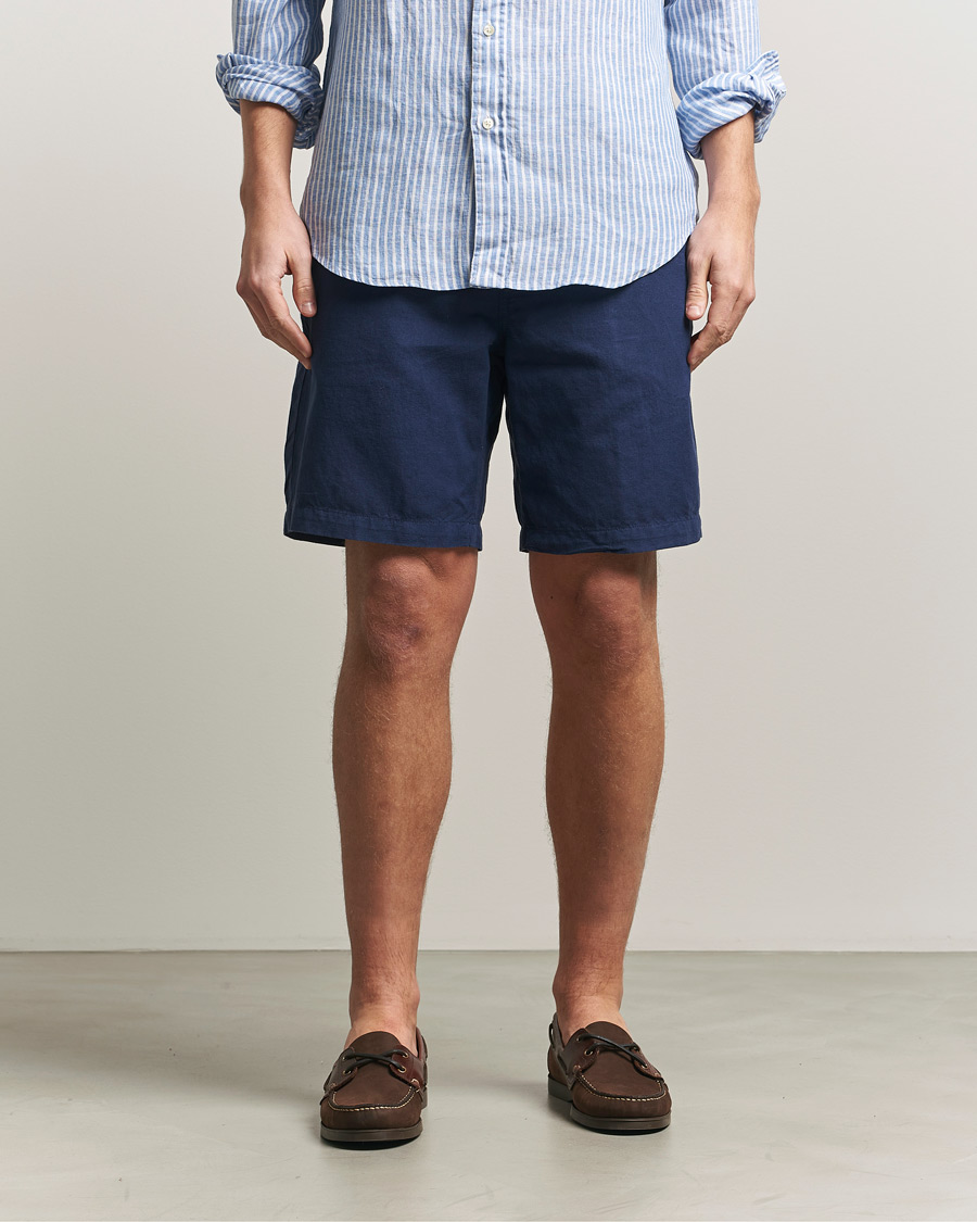 Herren | Shorts | Polo Ralph Lauren | Cotton/Linen Shorts Spring Navy
