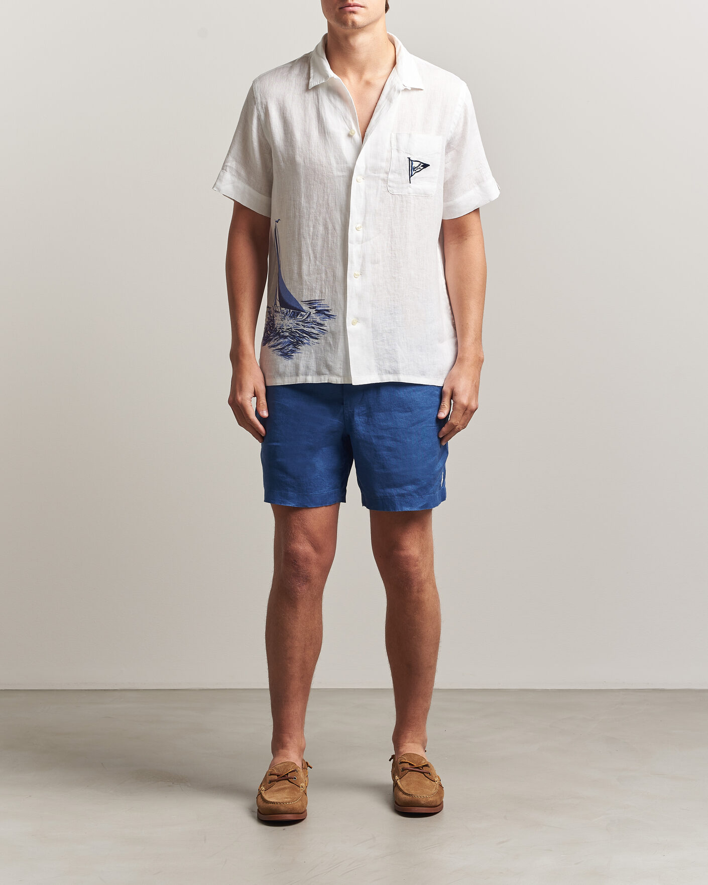 Herren | Shorts | Polo Ralph Lauren | Dyed Linen Shorts Dusty Azure