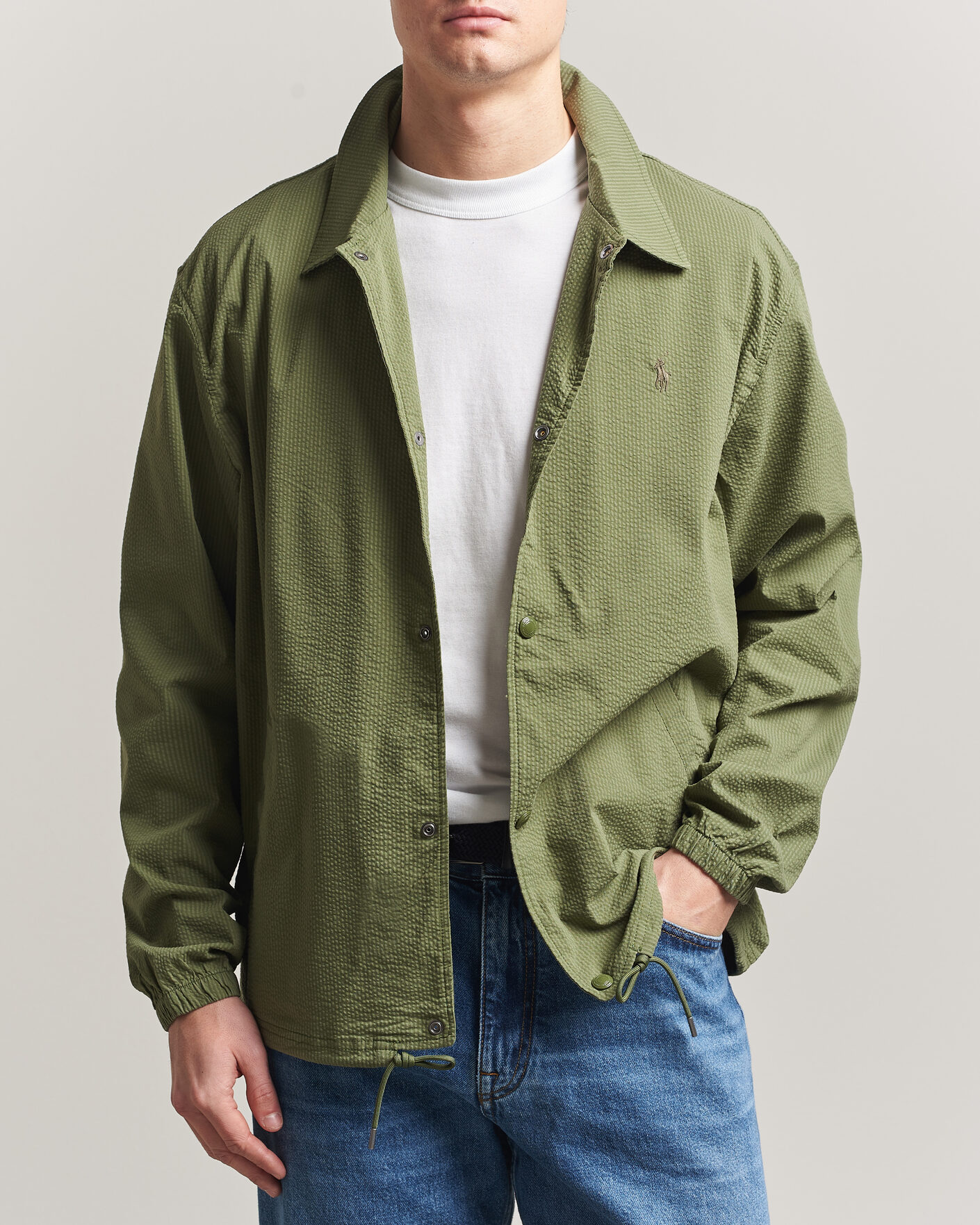 Herren | Jacken | Polo Ralph Lauren | Seersucker Windbreaker Jacket Supply Olive