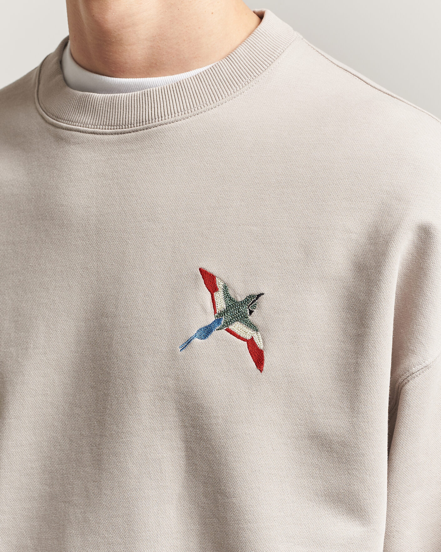 Herren | Pullover | Axel Arigato | Micro Bee Bird Sweatshirt Stone