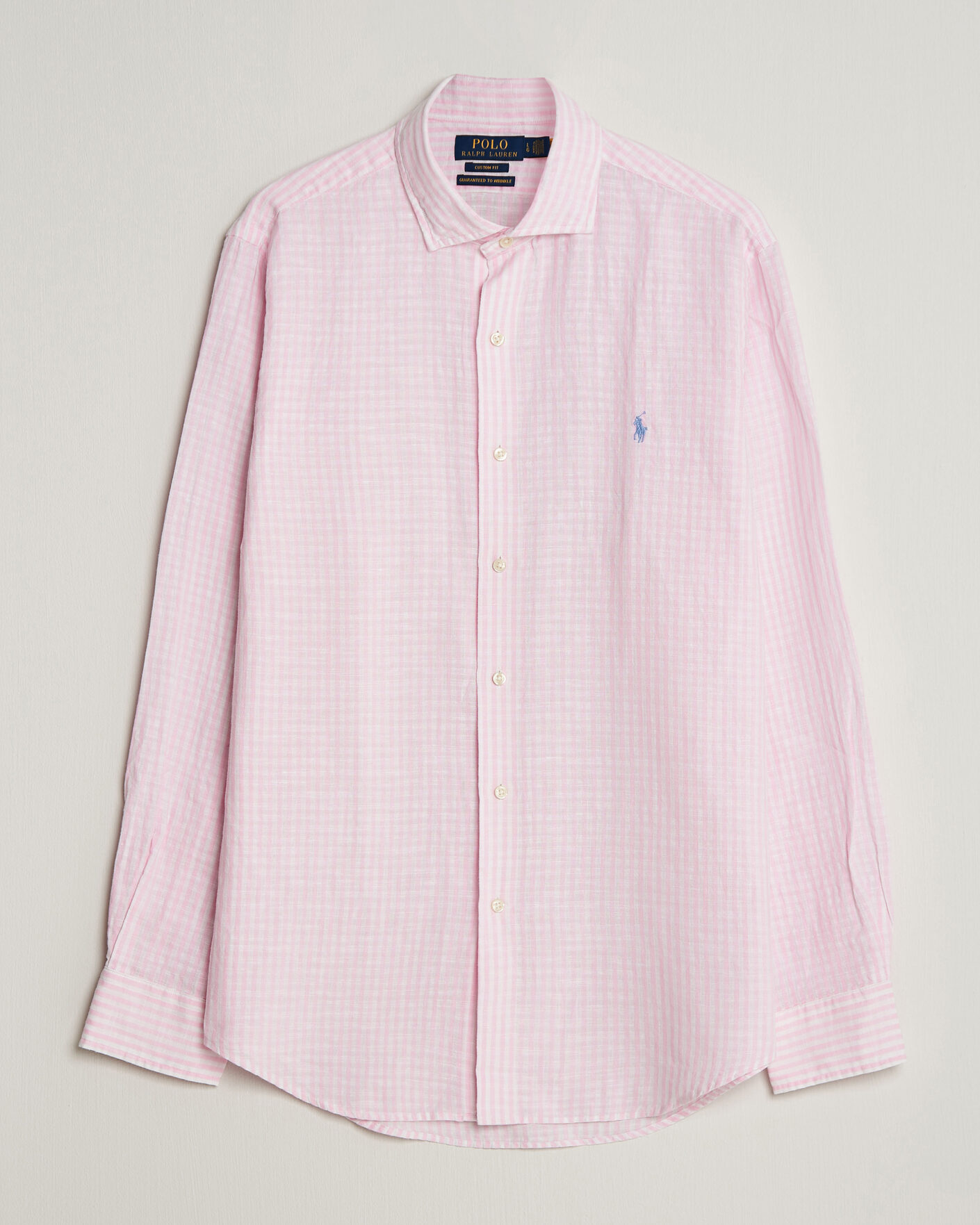 Herren | Hemden | Polo Ralph Lauren | Cotton/Linen Seersucker Shirt Pink/White