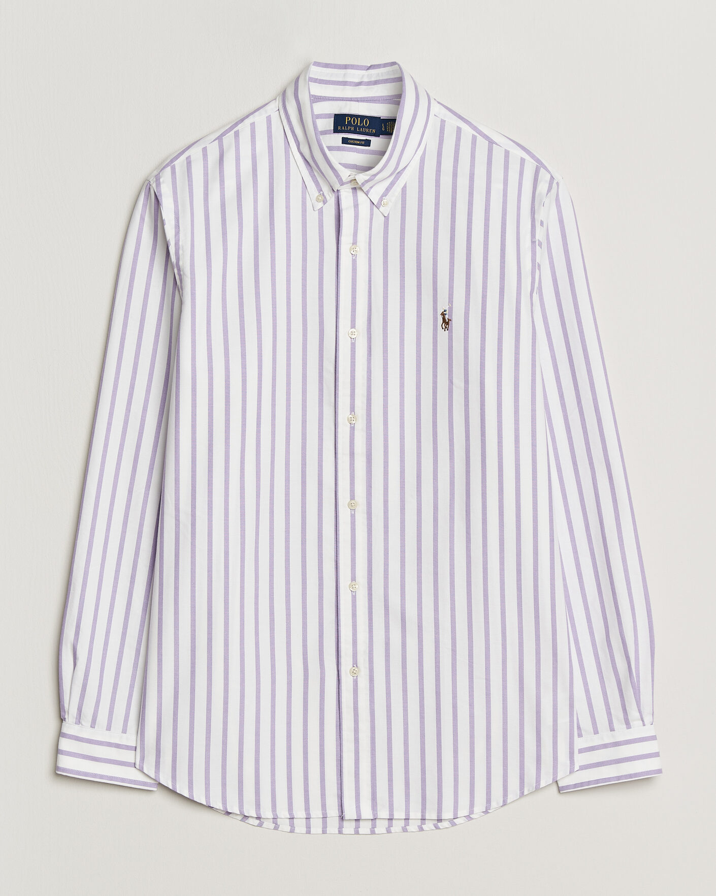 Herren | Hemden | Polo Ralph Lauren | Custom Fit Striped Oxford Shirt Purple