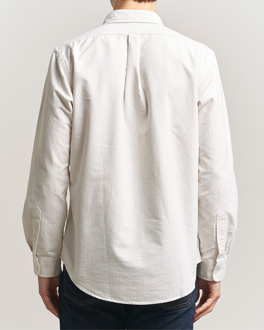 Herren | Hemden | Polo Ralph Lauren | Custom Fit Micro Striped Oxford Shirt Beige