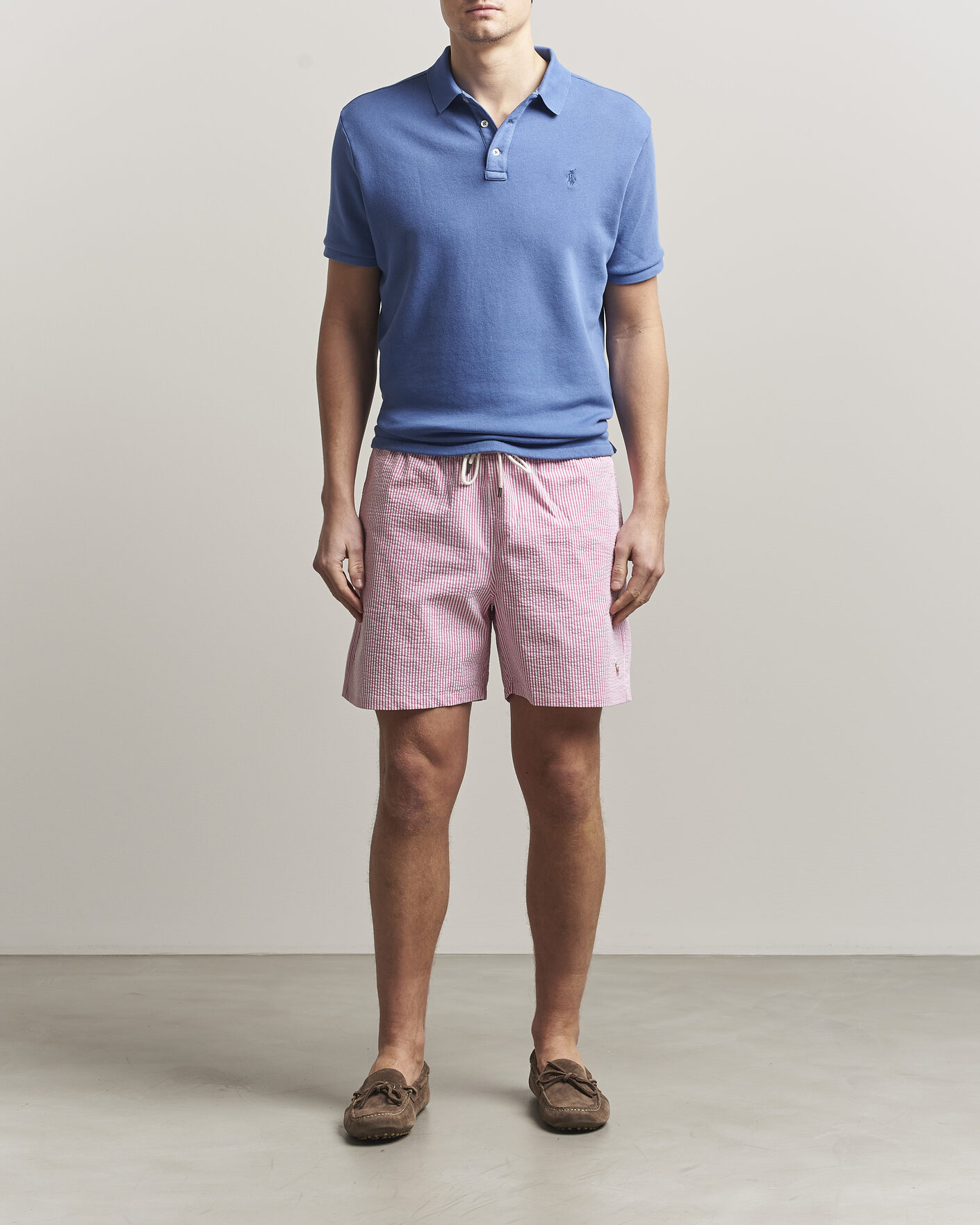 Herren | Badehosen | Polo Ralph Lauren | Traveler Mid Trunk Seersucker Rose