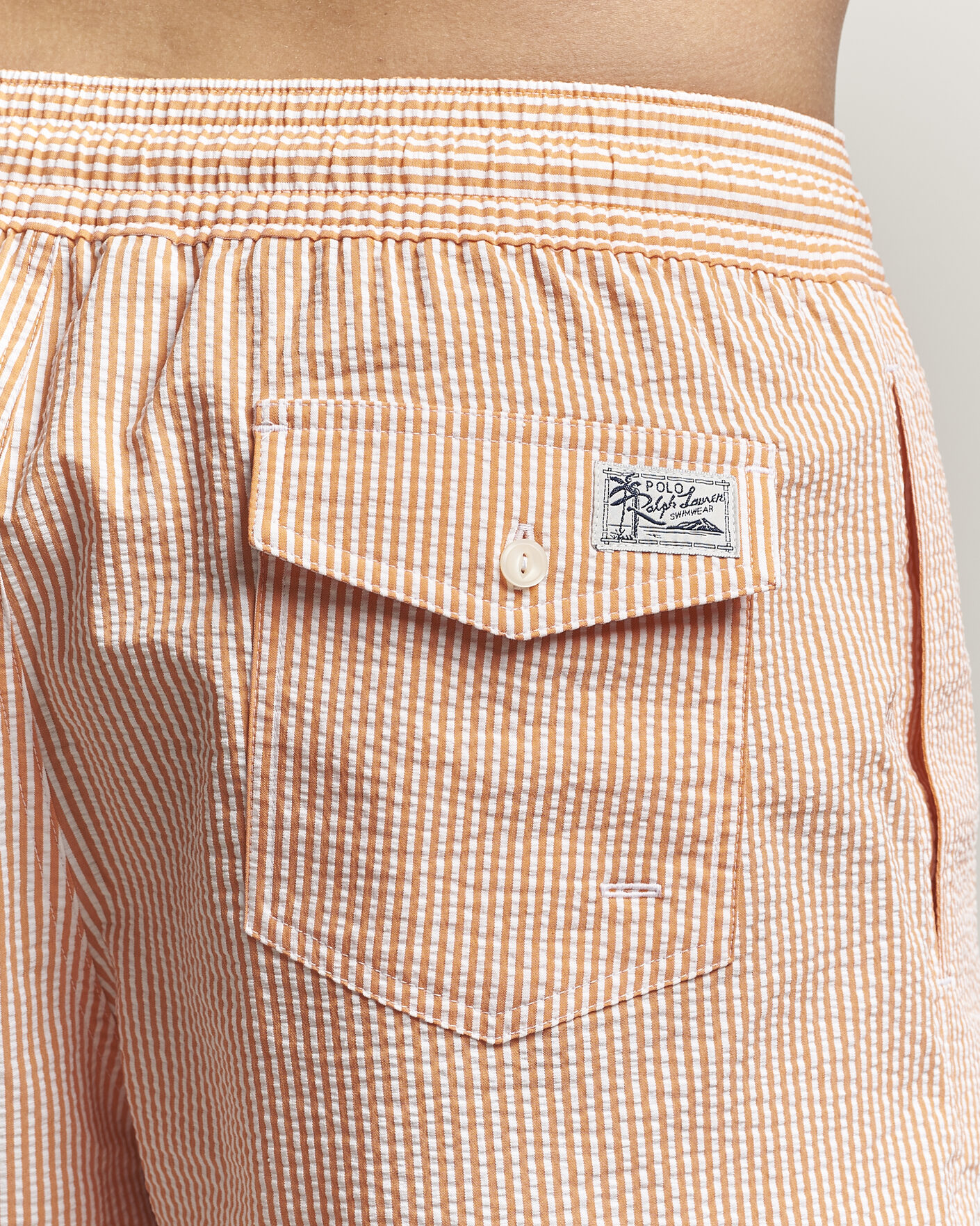 Herren | Badehosen | Polo Ralph Lauren | Traveler Mid Trunk Seersucker Peach