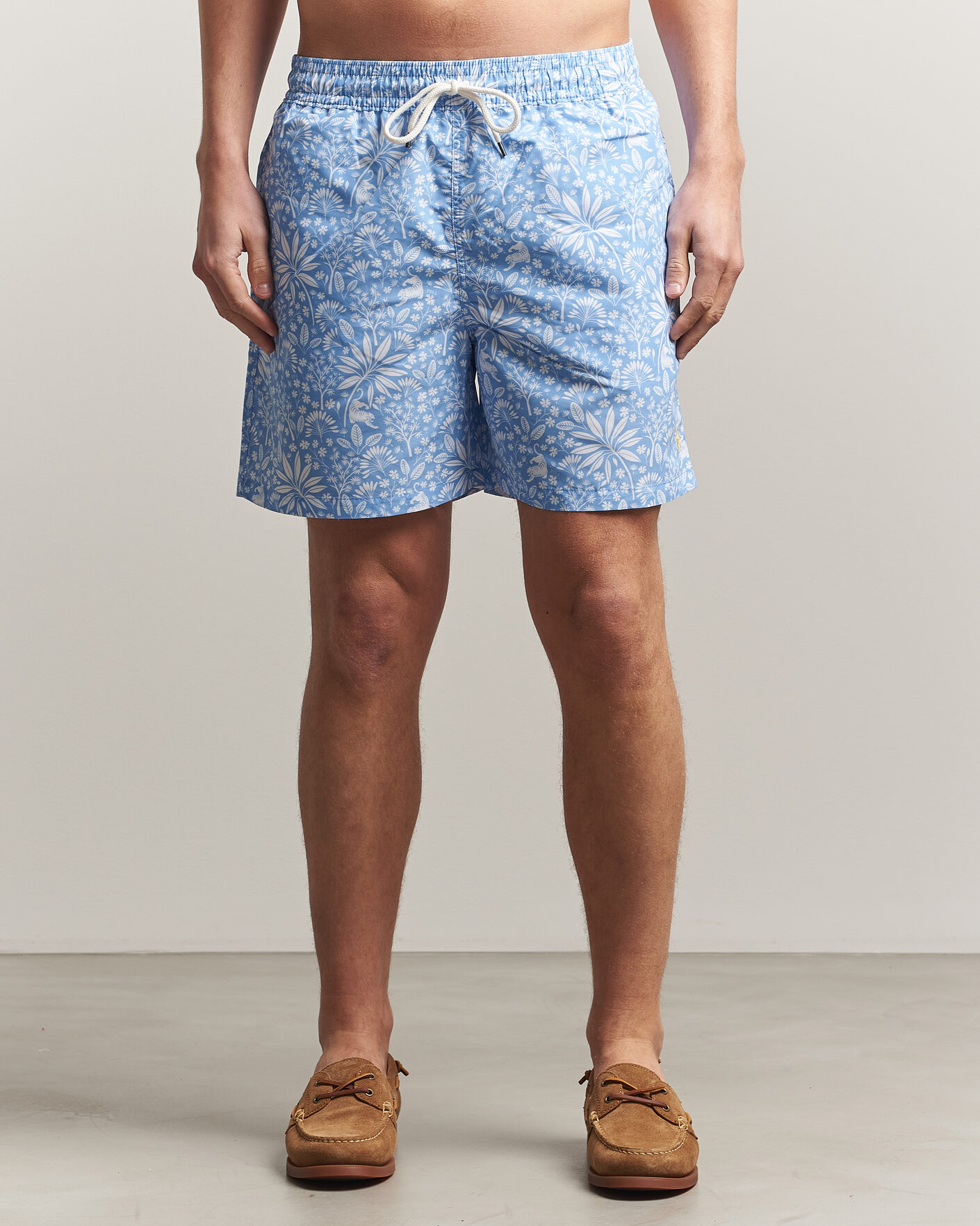 Herren | Badehosen | Polo Ralph Lauren | Traveler Print Mid Trunk Blue