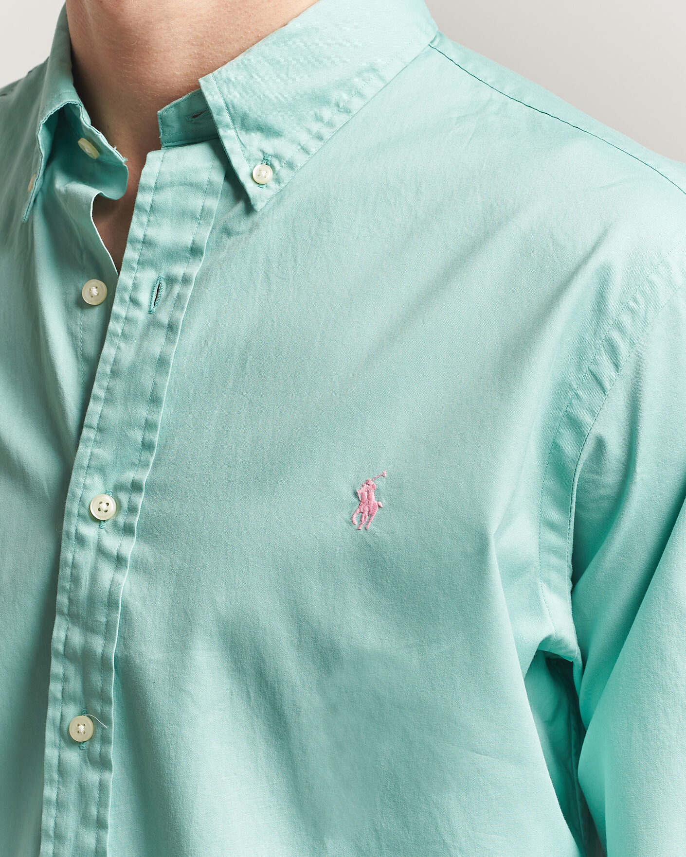 Herren | Hemden | Polo Ralph Lauren | Custom Fit Garment Twill Shirt Celadon