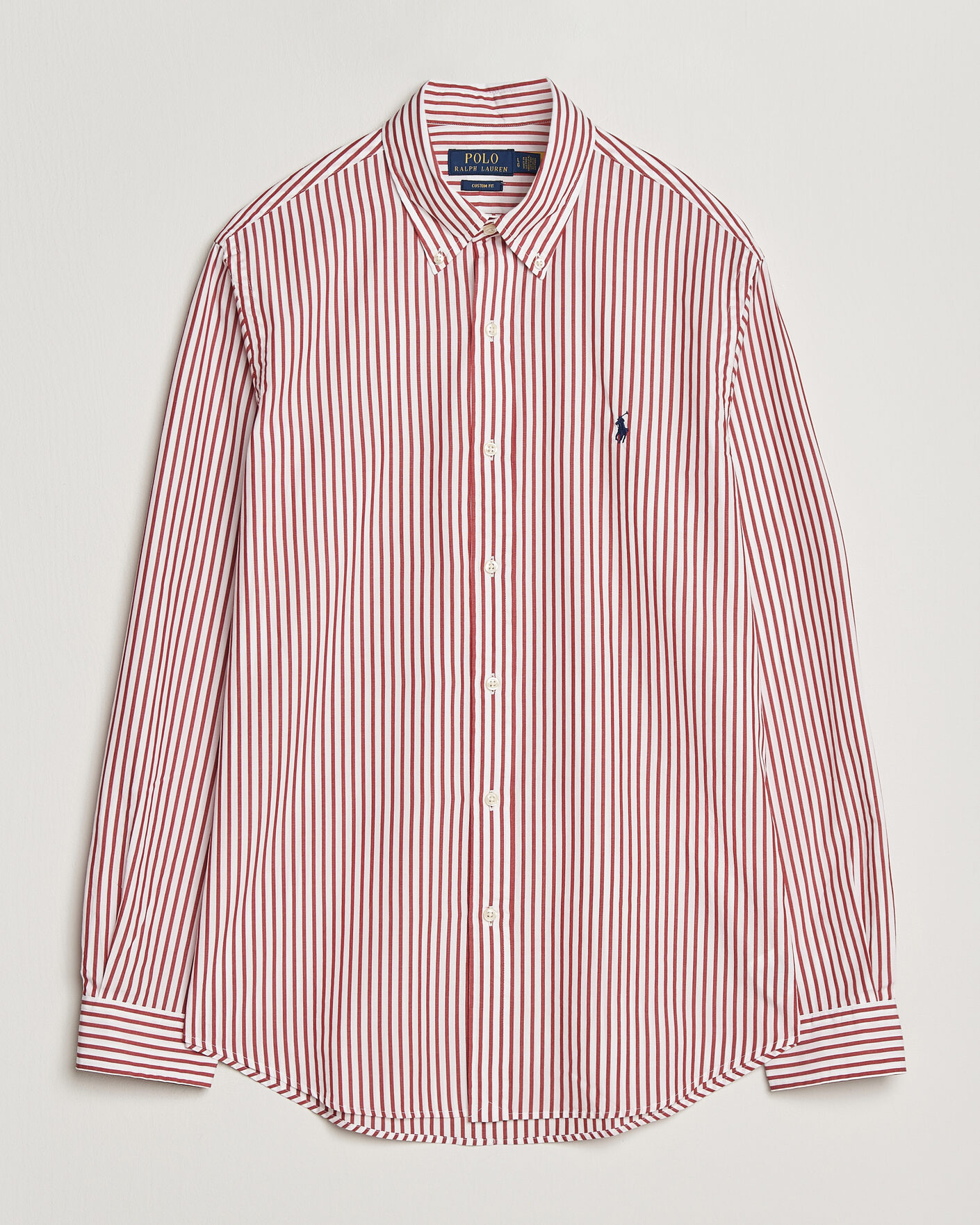 Herren | Hemden | Polo Ralph Lauren | Custom Fit Poplin Striped Shirt Bristol Red