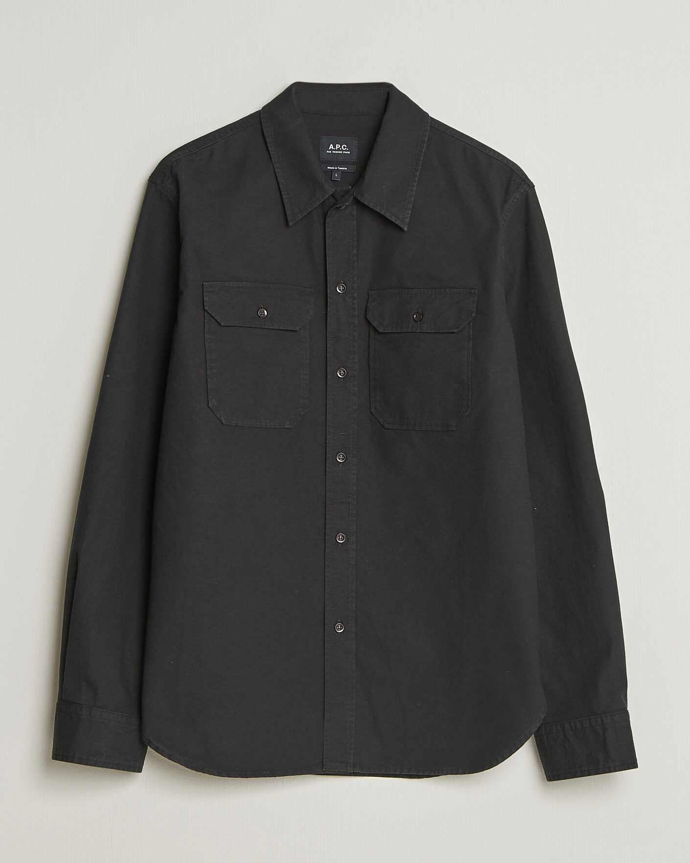 Herren | Hemden | A.P.C. | Safari Cotton/Linen Overshirt Faded Black