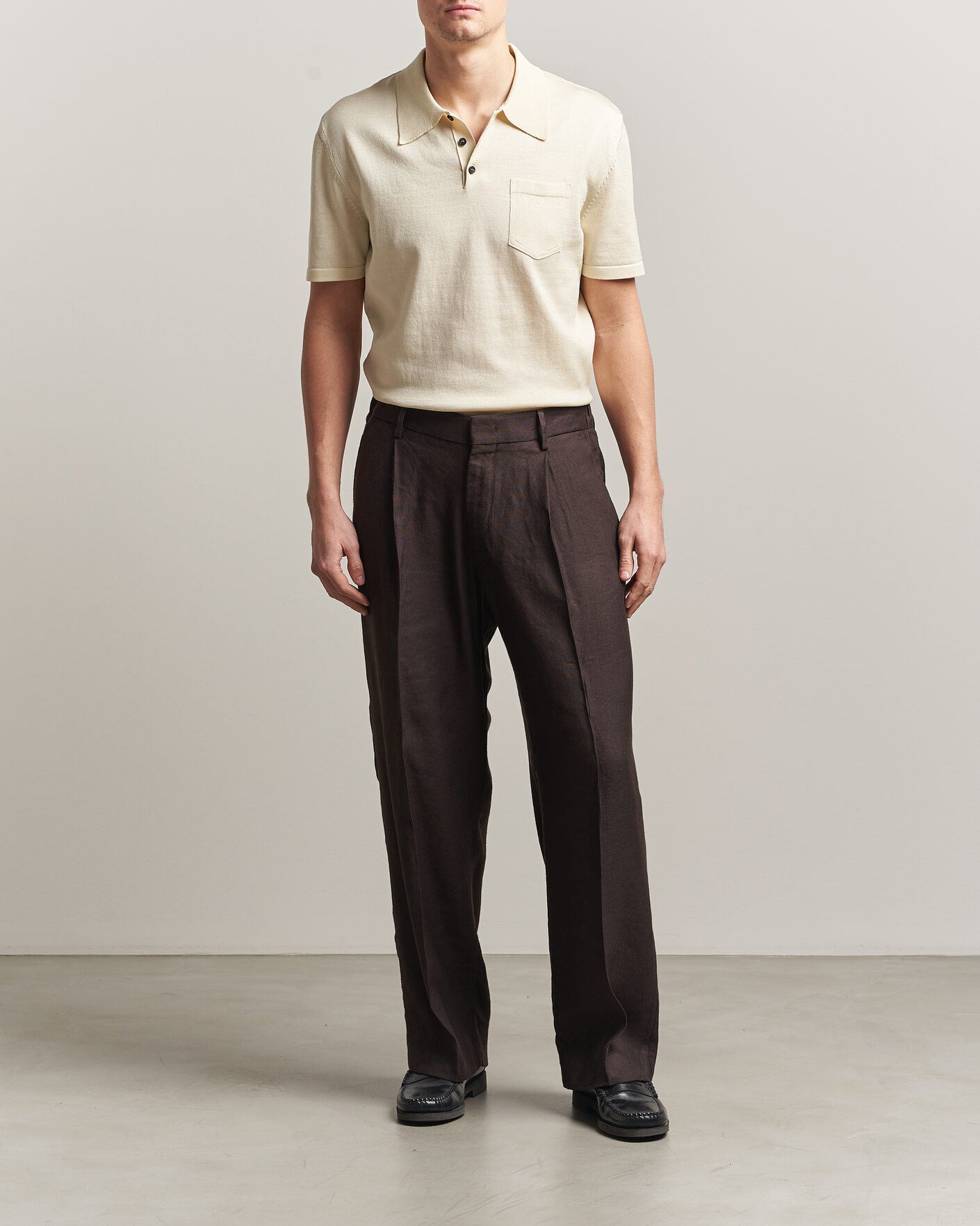 Herren | Poloshirts | A.P.C. | Colin Knitted Polo Ecru