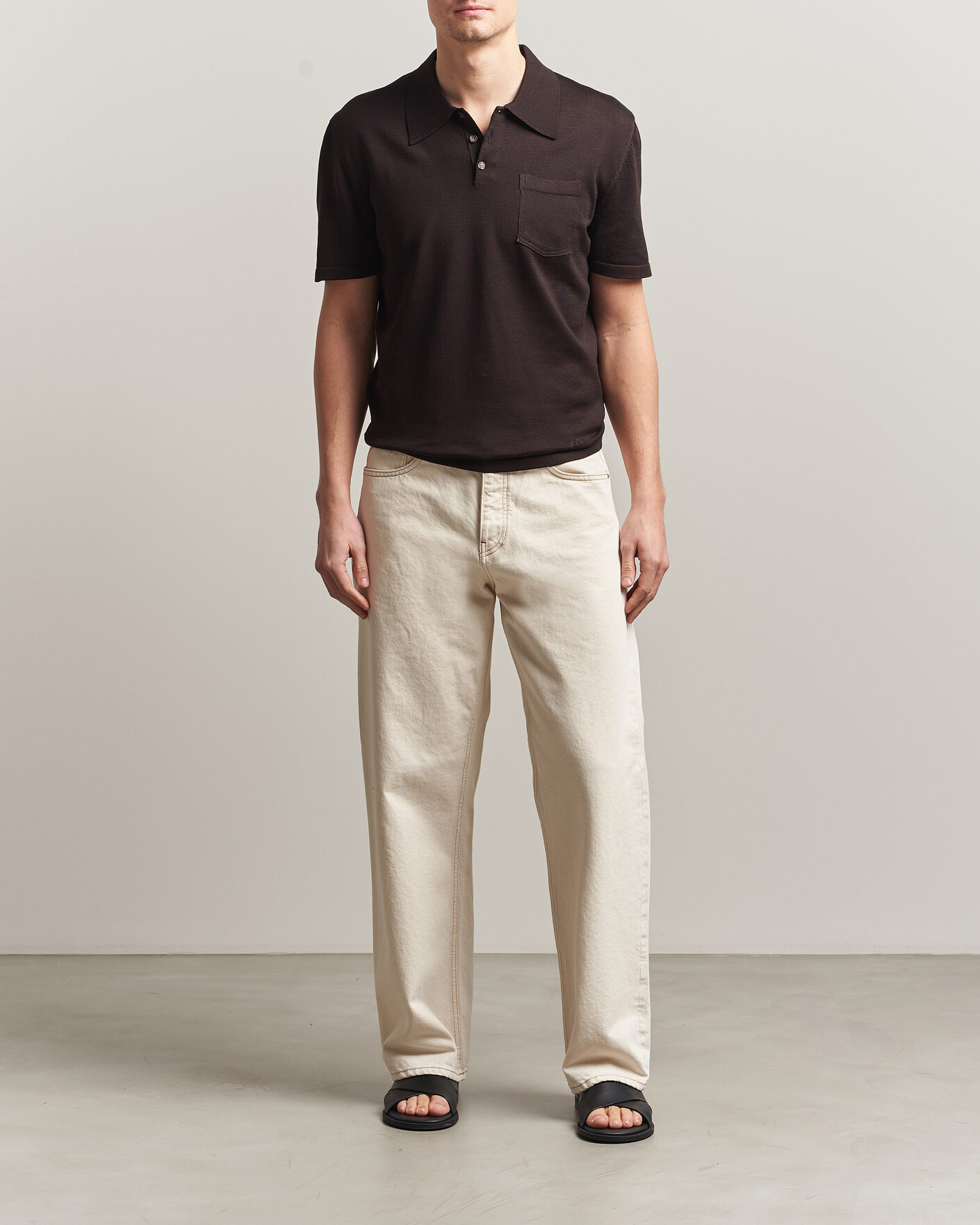Herren | Poloshirts | A.P.C. | Colin Knitted Polo Brown