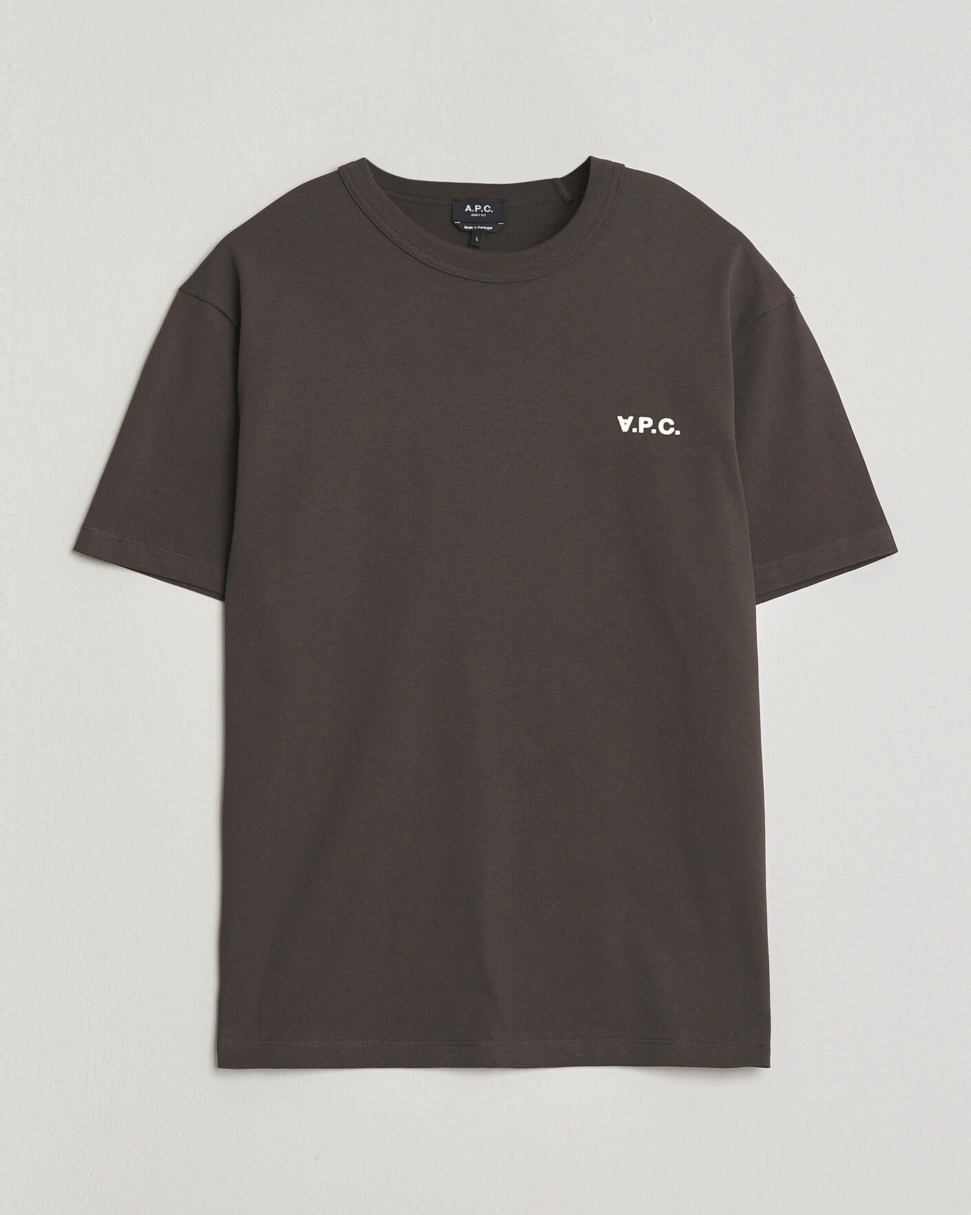 Herren | T-Shirts | A.P.C. | Boxy Fit Petit VPC T-Shirt Ecru Brown