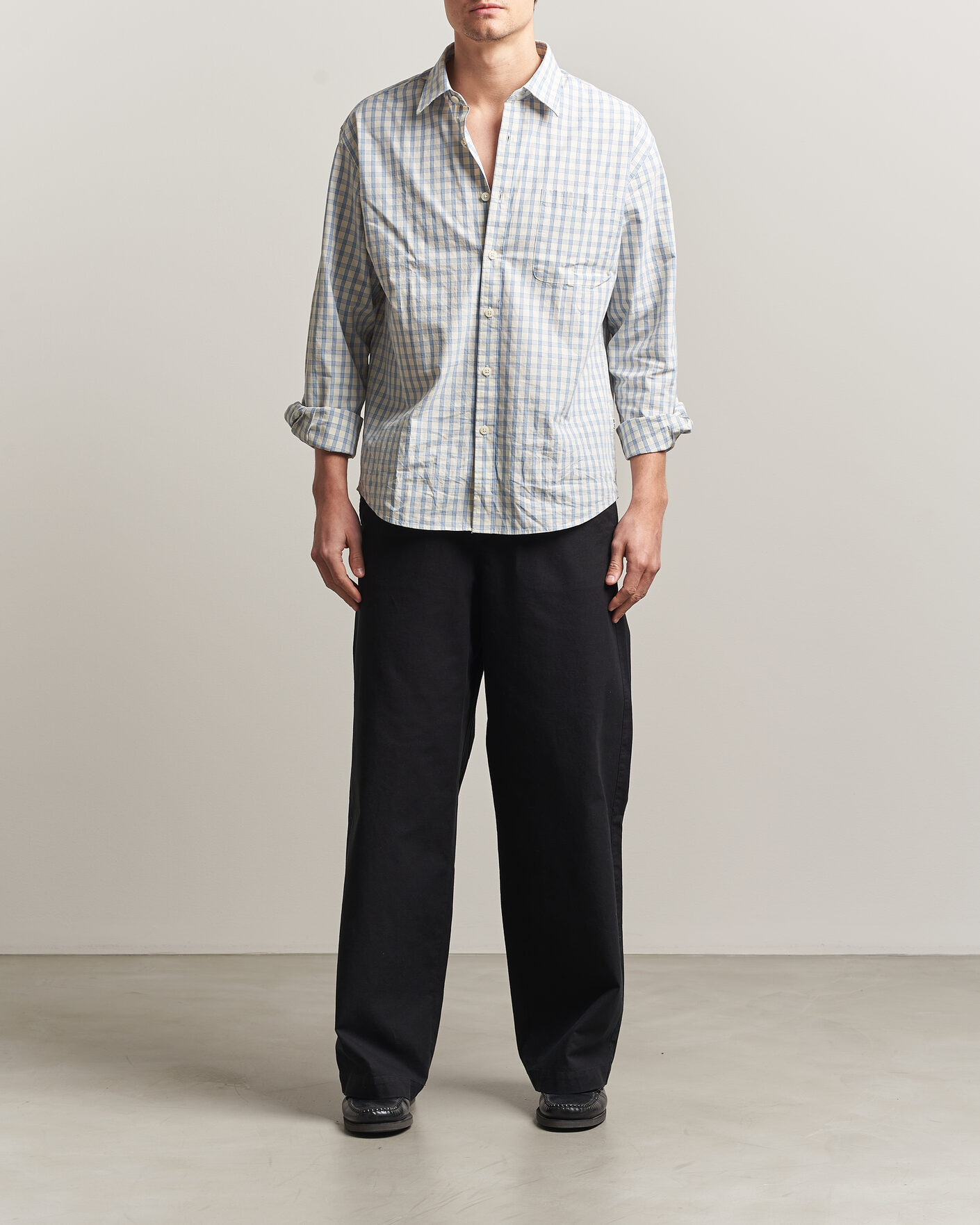 Herren | Hosen | A.P.C. | Lou Cotton/Linen Drawstring Trousers Faded Black