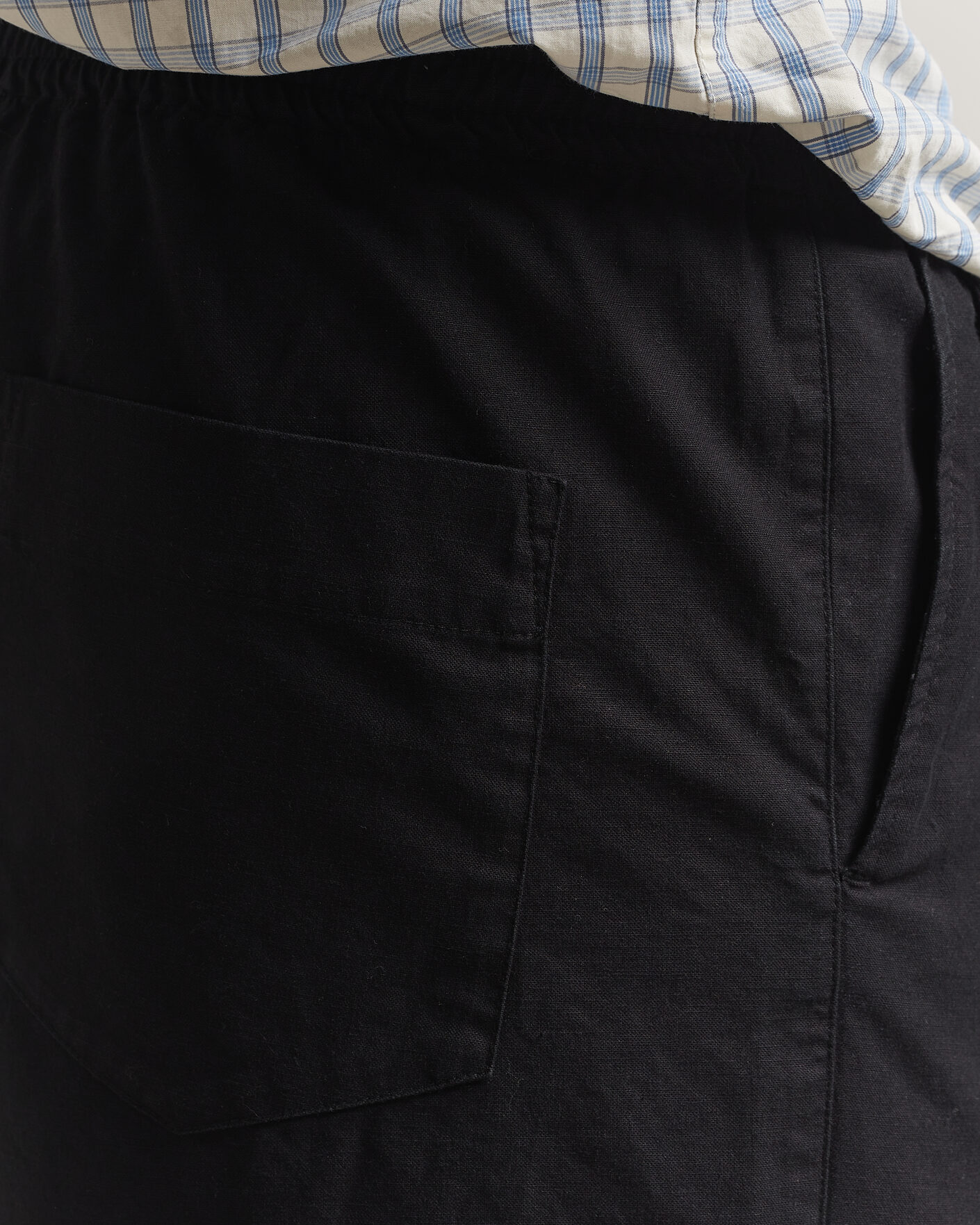 Herren | Hosen | A.P.C. | Lou Cotton/Linen Drawstring Trousers Faded Black