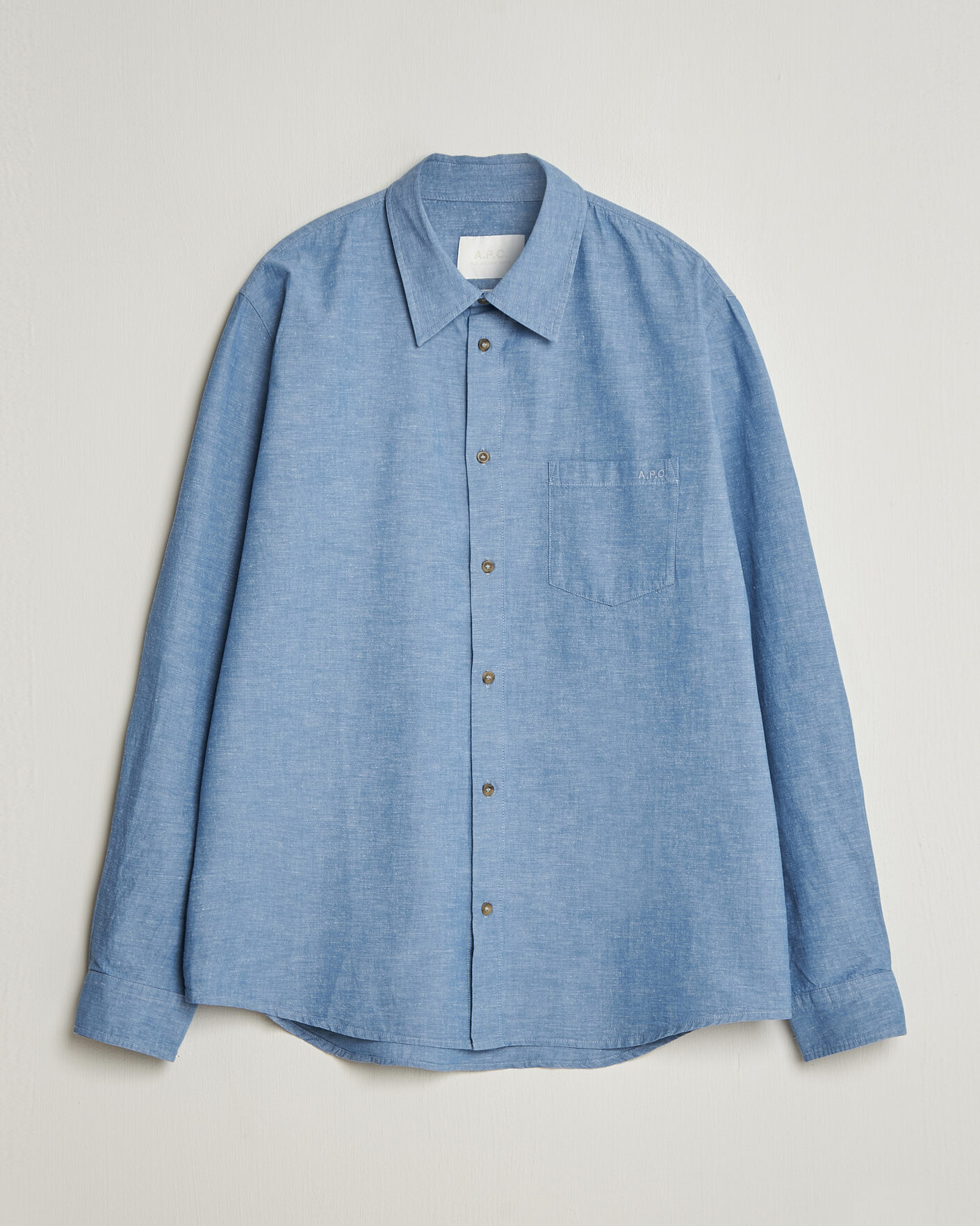 Herren | Hemden | A.P.C. | Harris Cotton/Linen Shirt Blue