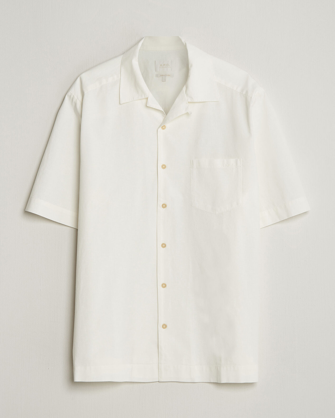 Herren | Hemden | A.P.C. | Jude Cotton/Linen Short Sleeve Shirt White