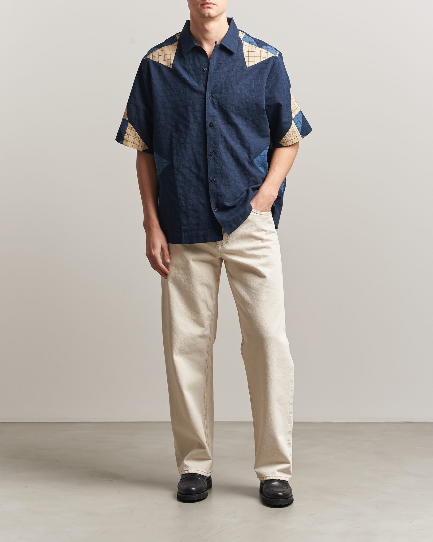 Herren | Hemden | A.P.C. | Patchwork Short Sleeve Indigo