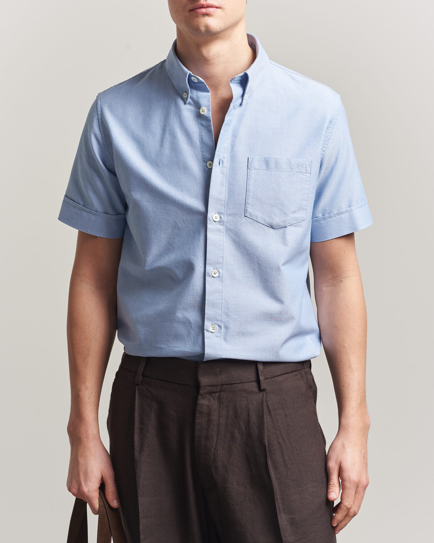 Herren | Hemden | A.P.C. | Jack Short Sleeve Shirt Light Blue