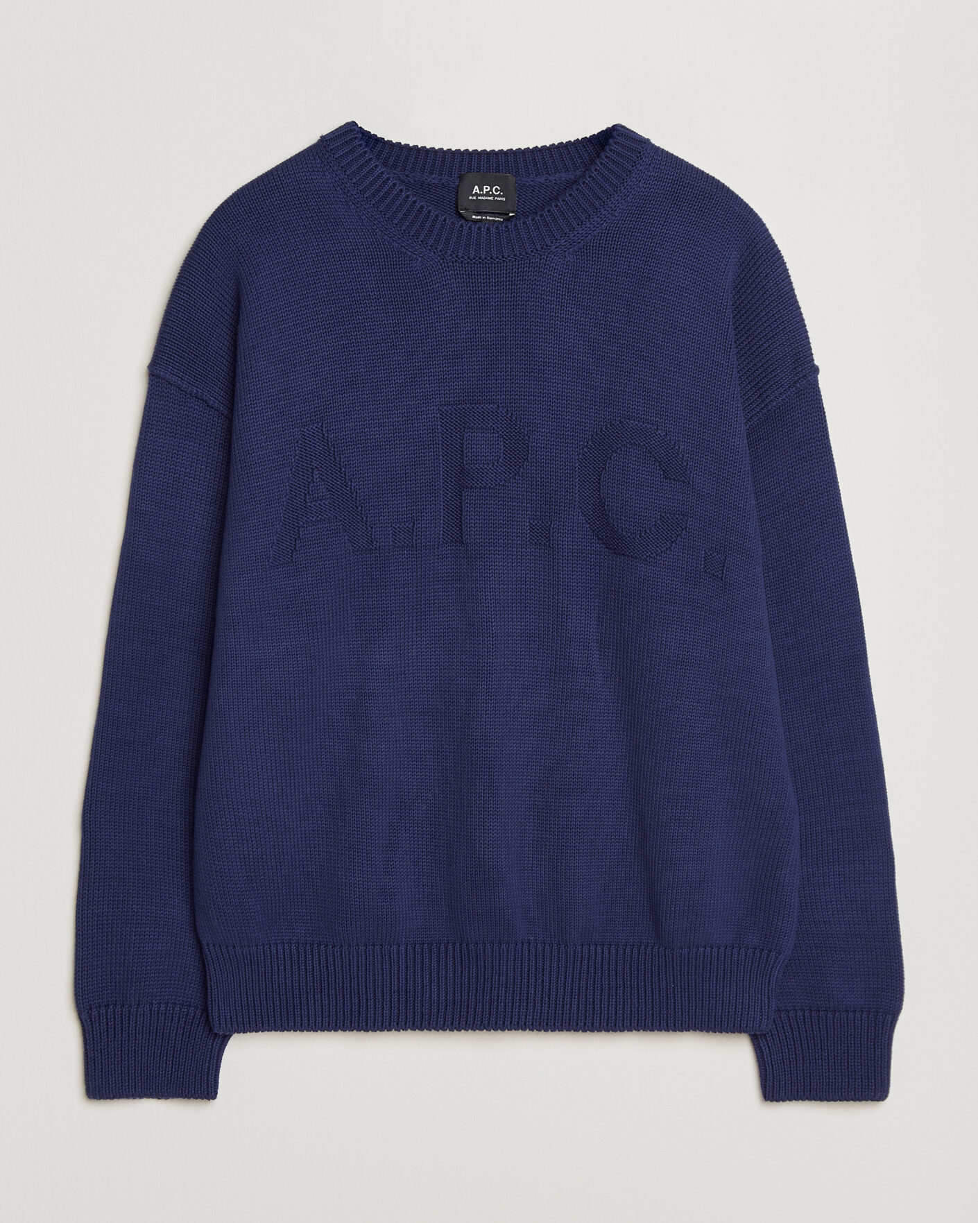 Herren | Pullover | A.P.C. | Leo Cotton Knitted Sweater Dark Blue