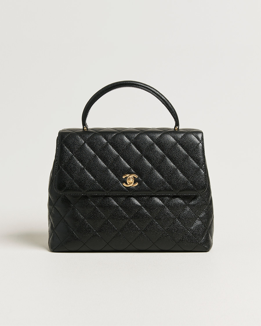 Herren | Pre-Owned & Vintage Bags | Chanel Pre-Owned | Kelly Top Handle Bag Caviar Black