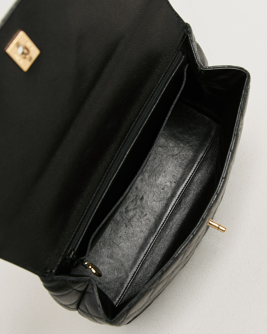 Herren | Pre-Owned & Vintage Bags | Chanel Pre-Owned | Kelly Top Handle Bag Caviar Black