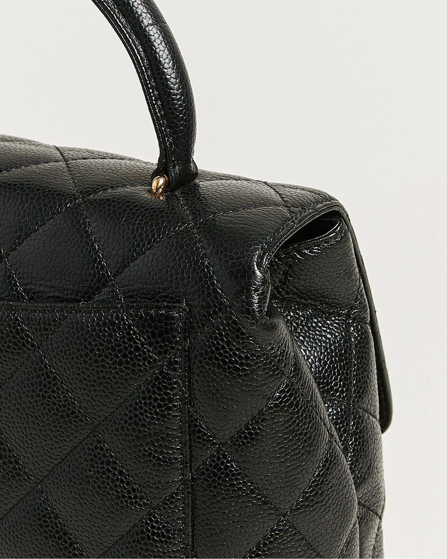 Herren | Pre-Owned & Vintage Bags | Chanel Pre-Owned | Kelly Top Handle Bag Caviar Black