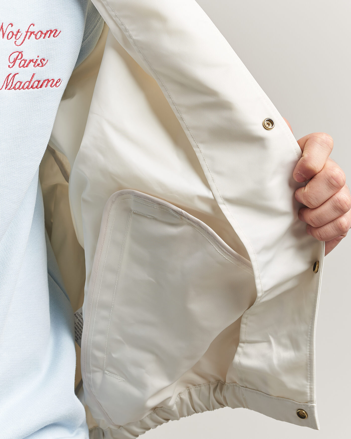 Herren | Jacken | Drôle de Monsieur | Palmier Slogan Coach Jacket Off White