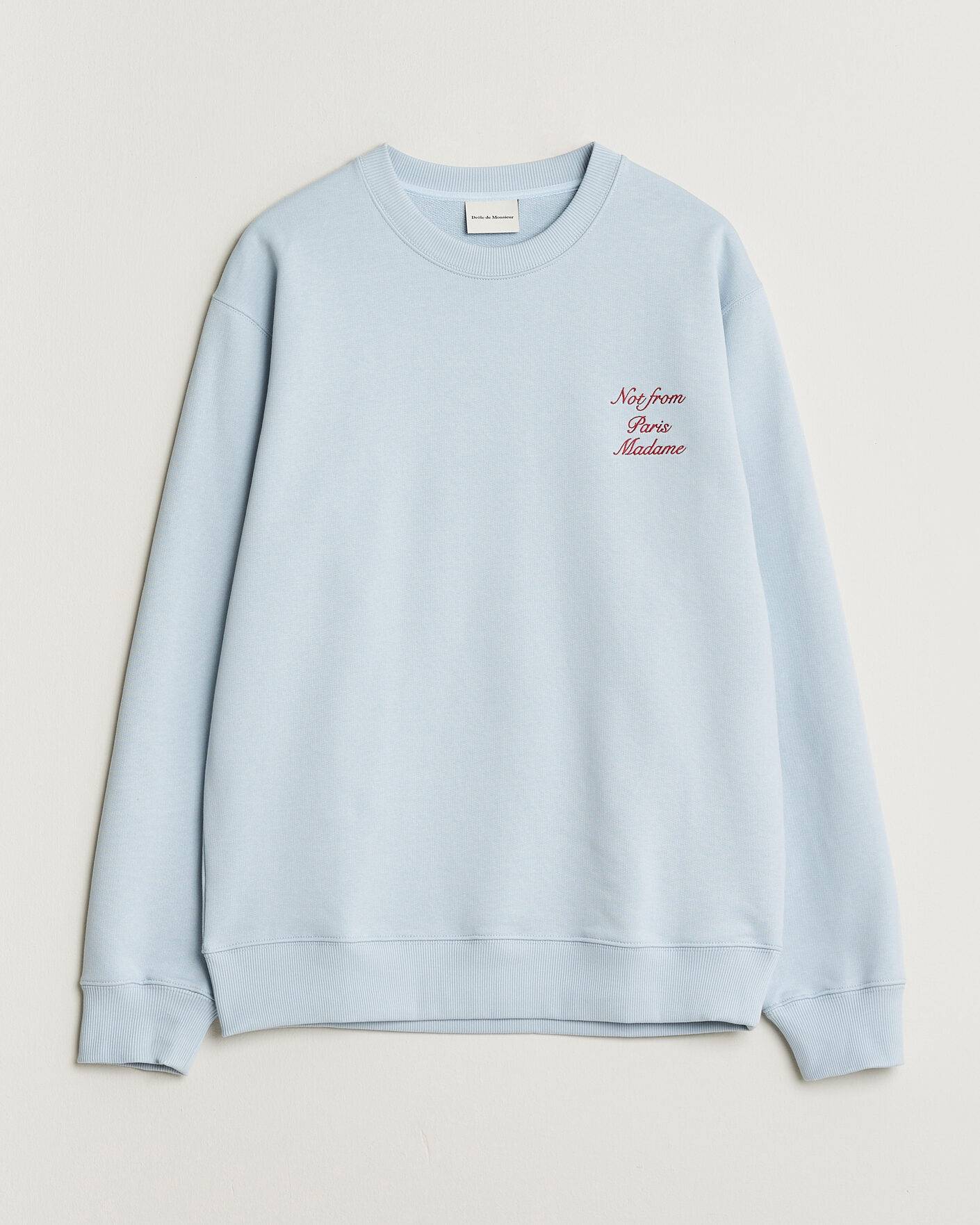 Herren | Pullover | Drôle de Monsieur | Slogan Cursive Sweatshirt Light Blue