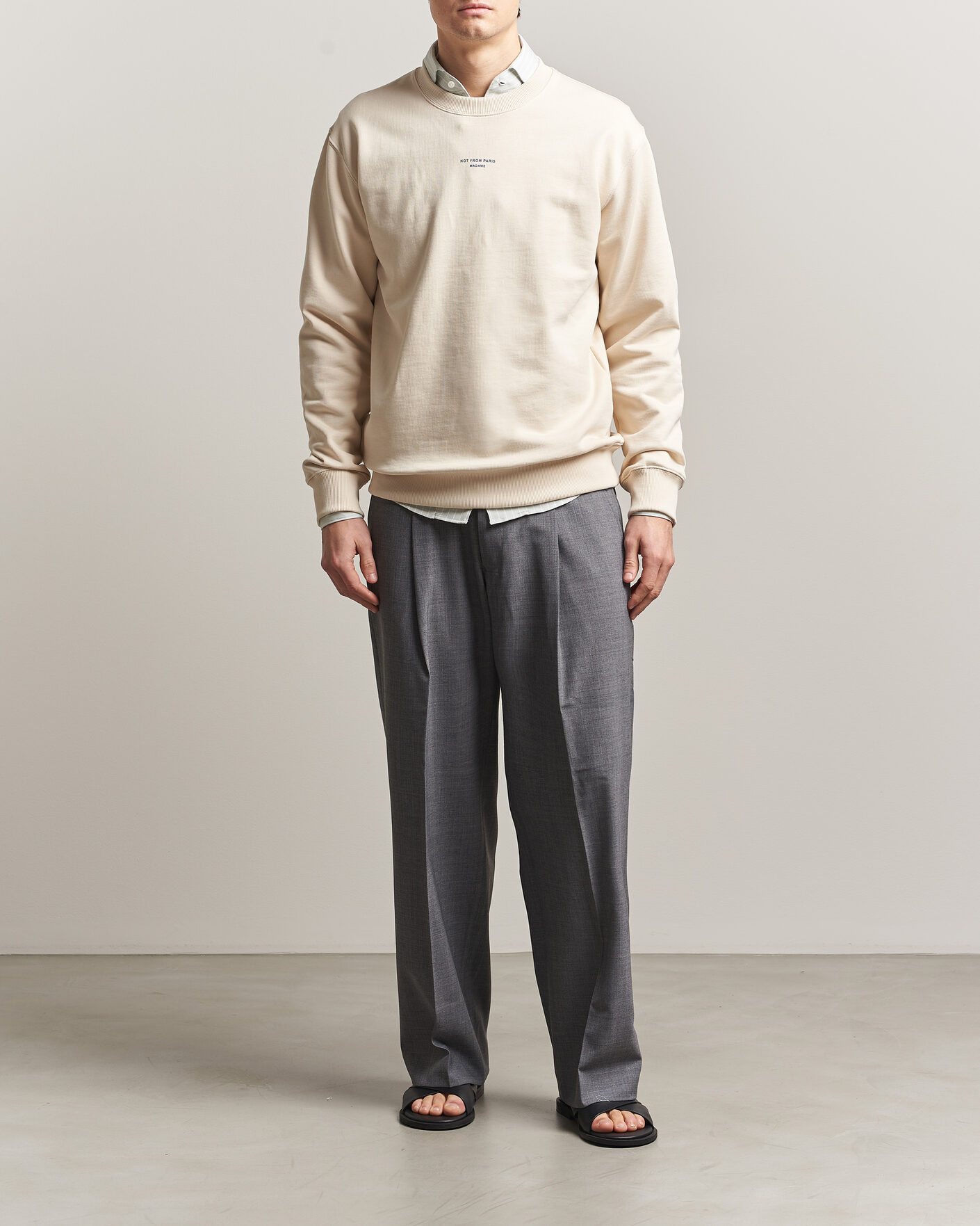 Herren | Pullover | Drôle de Monsieur | Classic Slogan Sweatshirt Sand