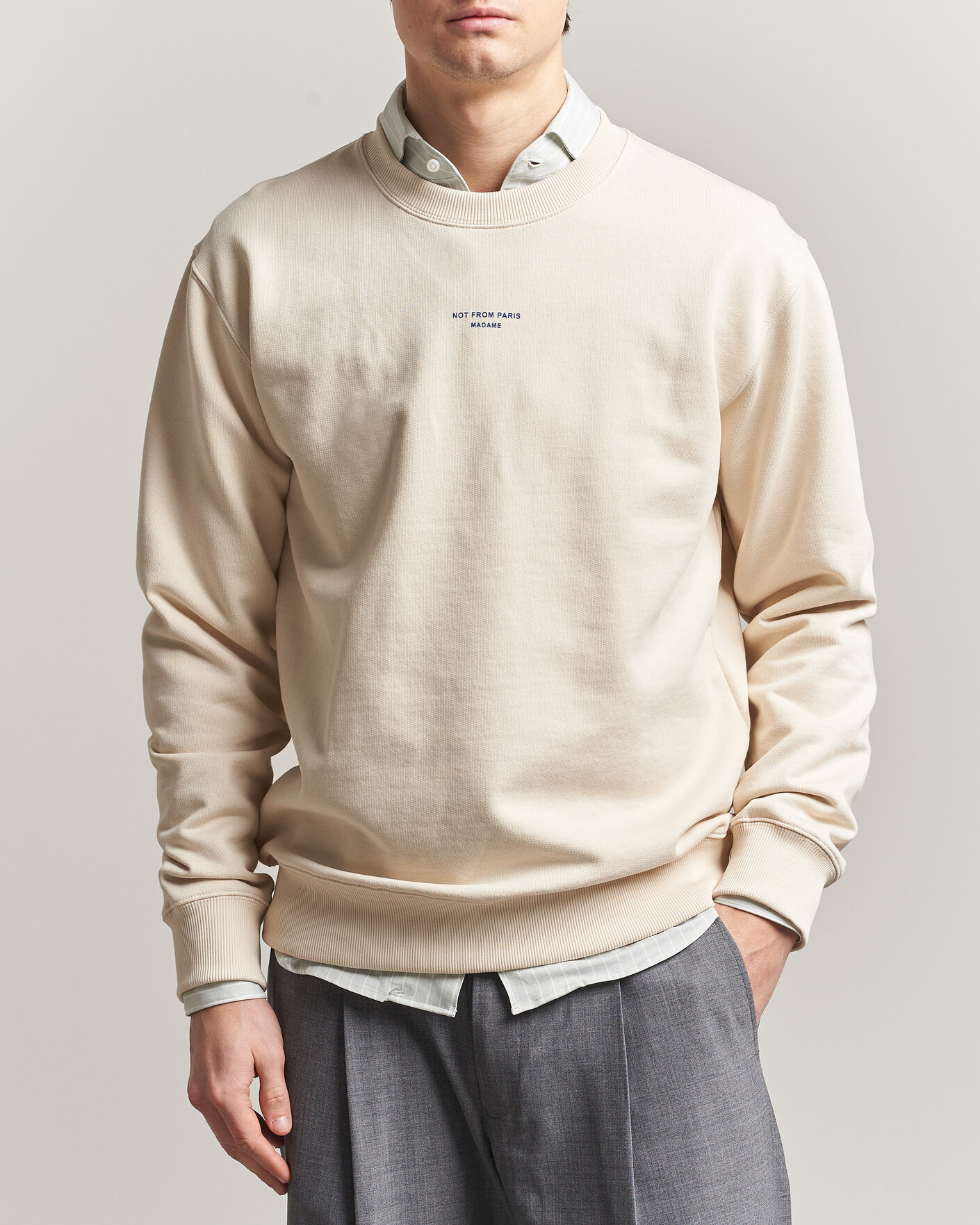 Herren | Pullover | Drôle de Monsieur | Classic Slogan Sweatshirt Sand